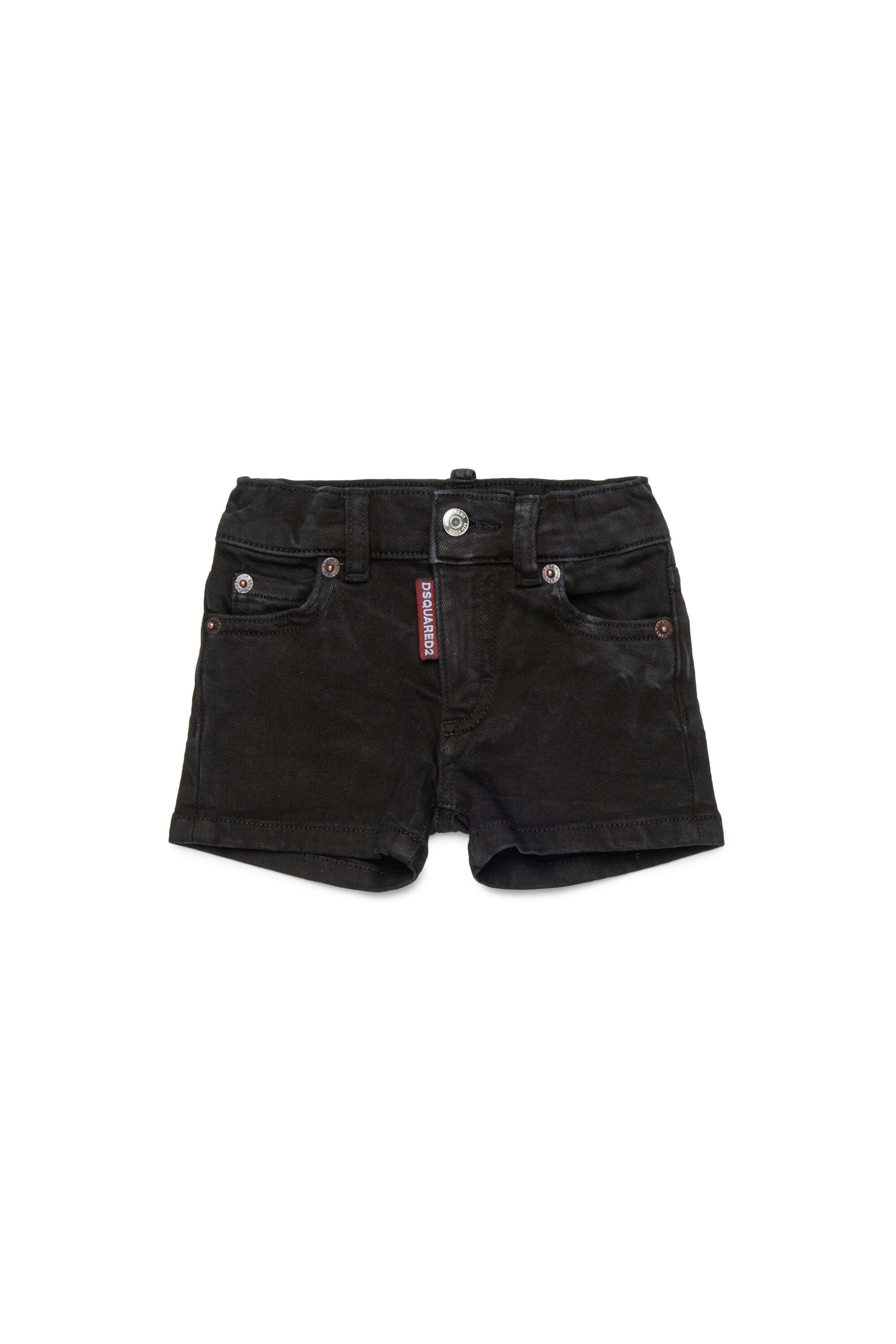 Denim shorts with logo