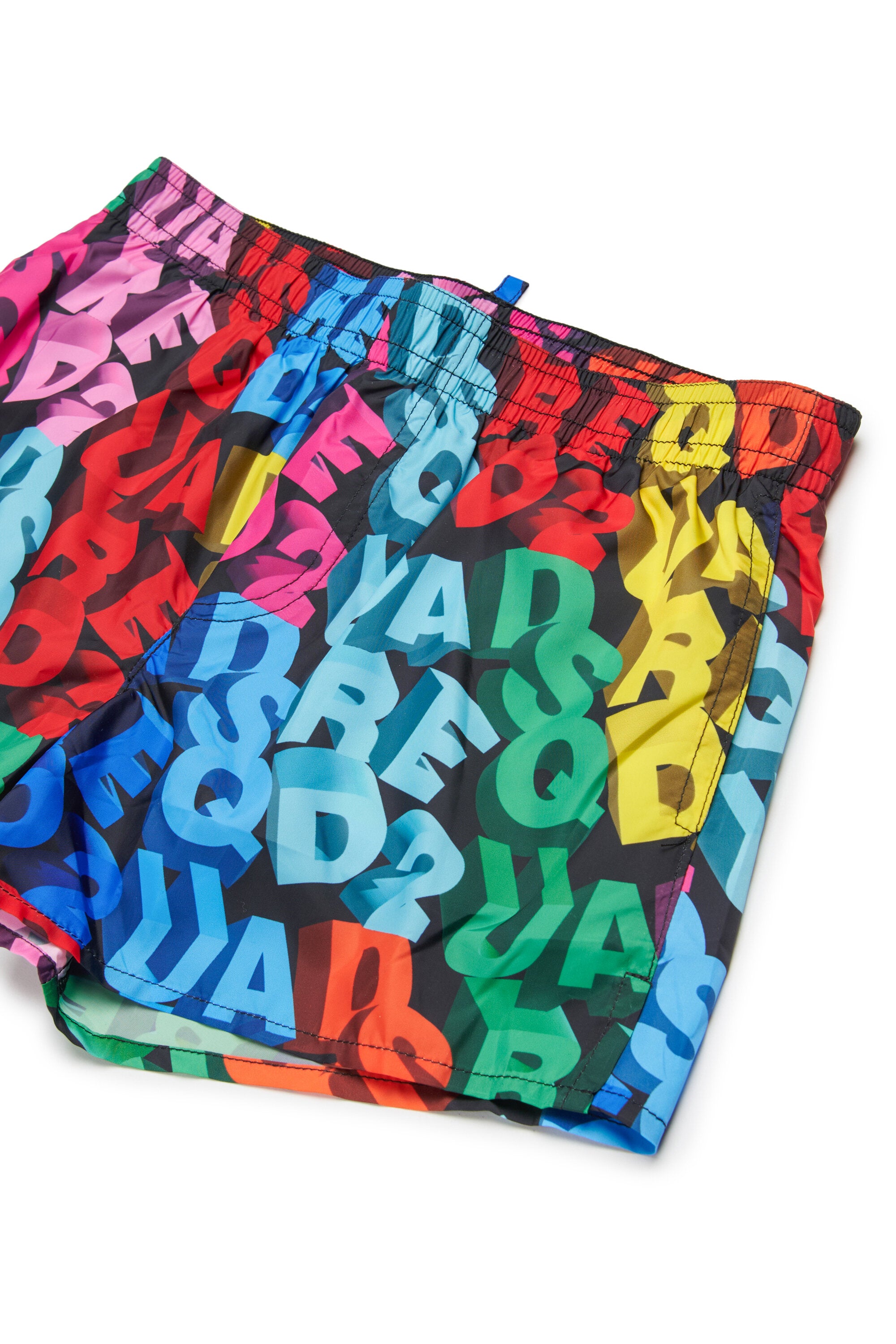 Boxer swimsuit with logo