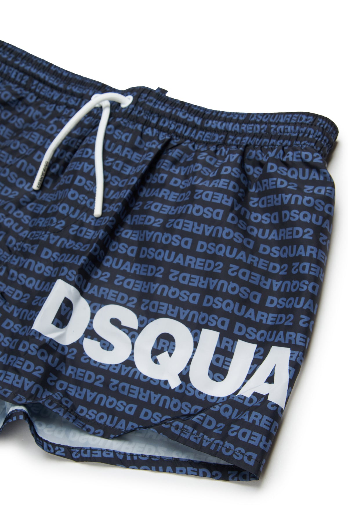 Boxer swim trunks with logo