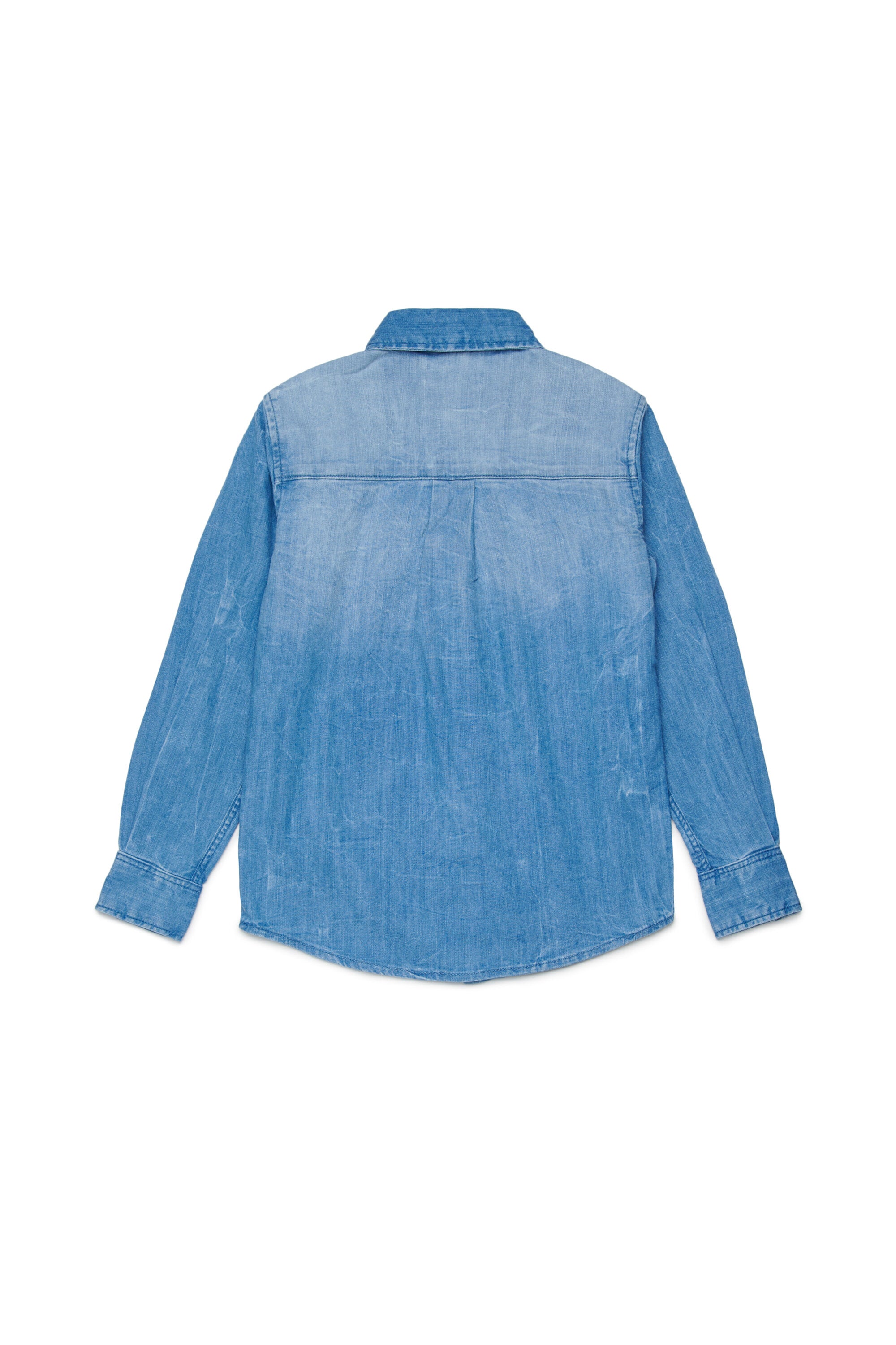 Denim shirt with logo