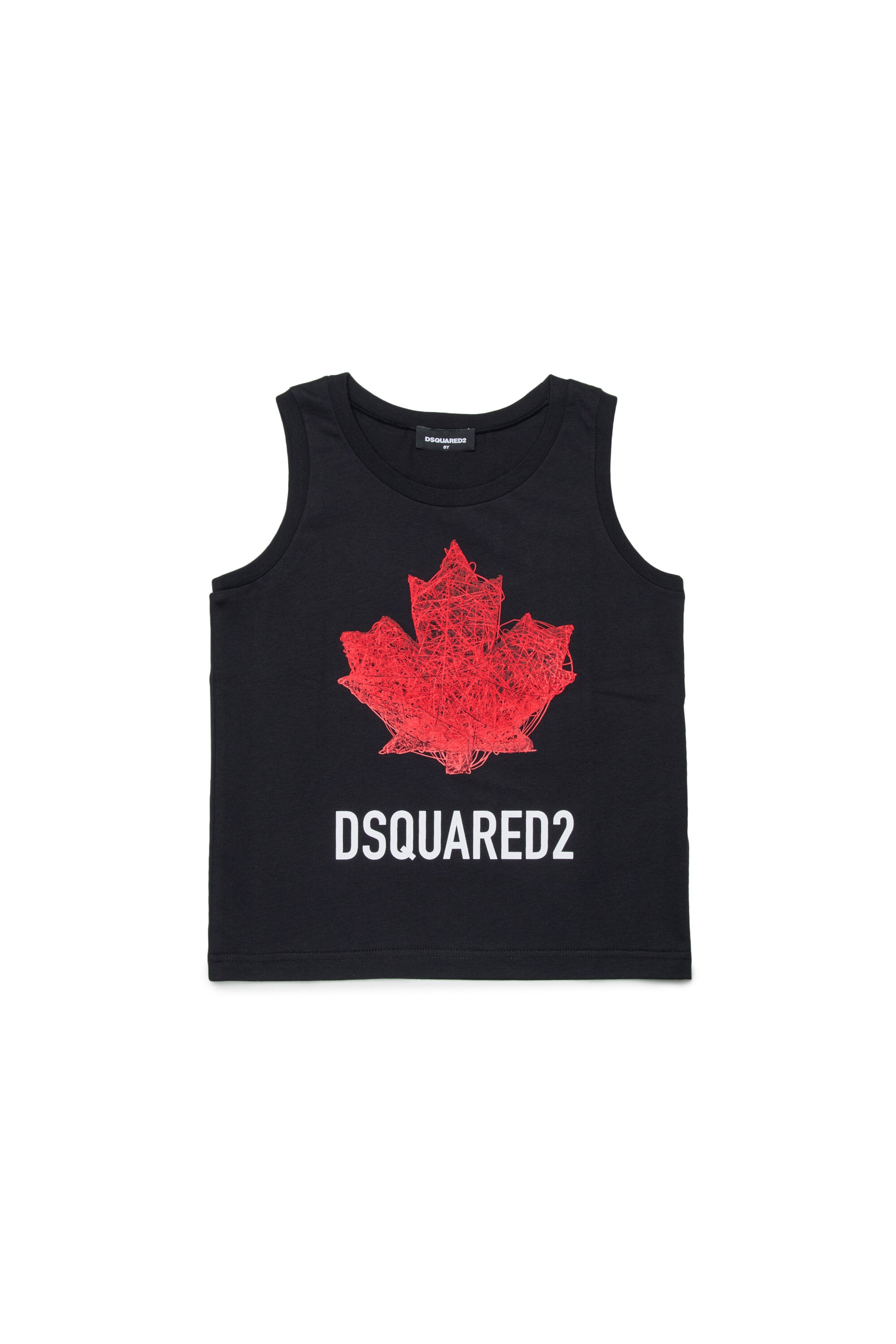 Sleeveless T-shirt with logo