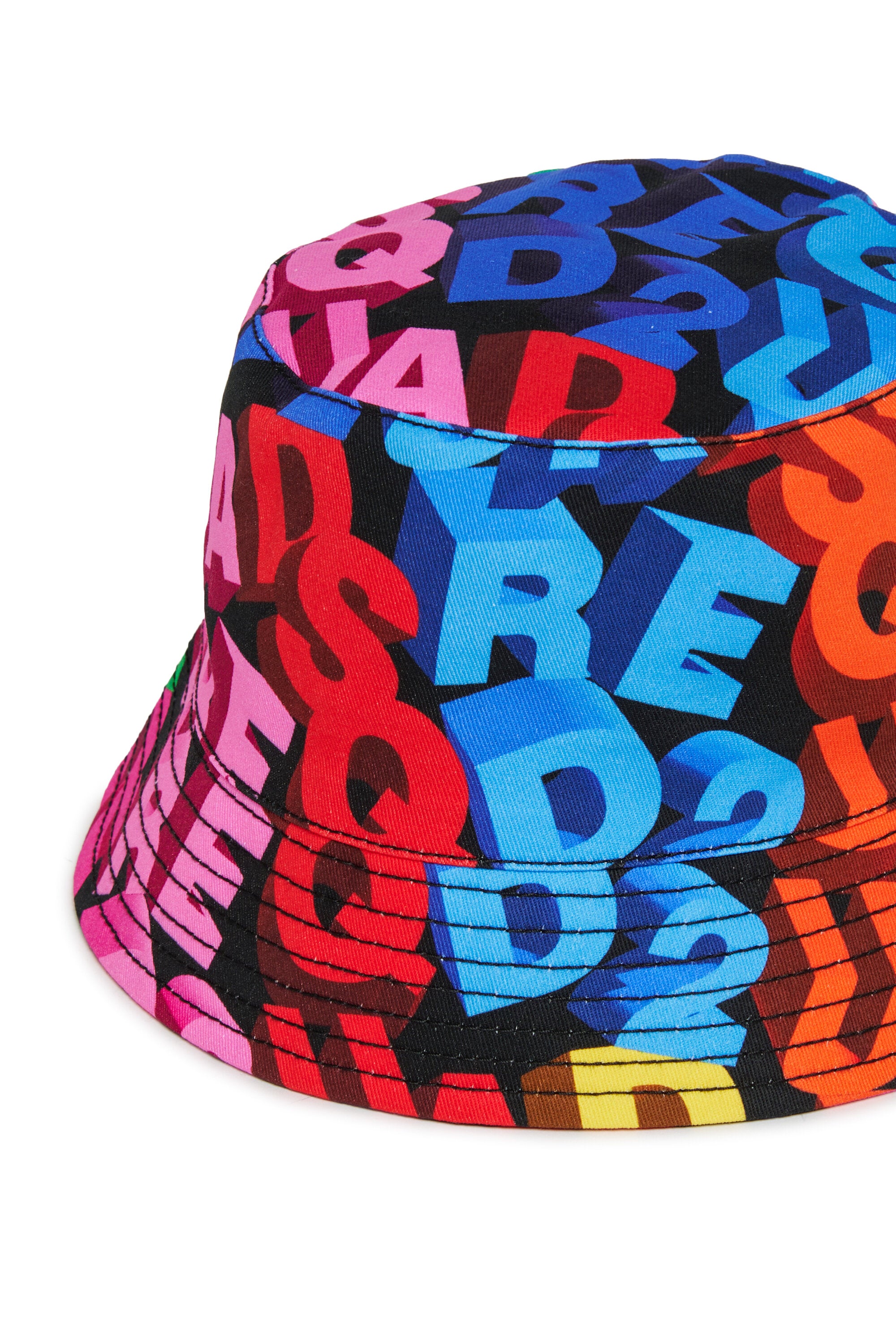 Bucket hat with logo allover