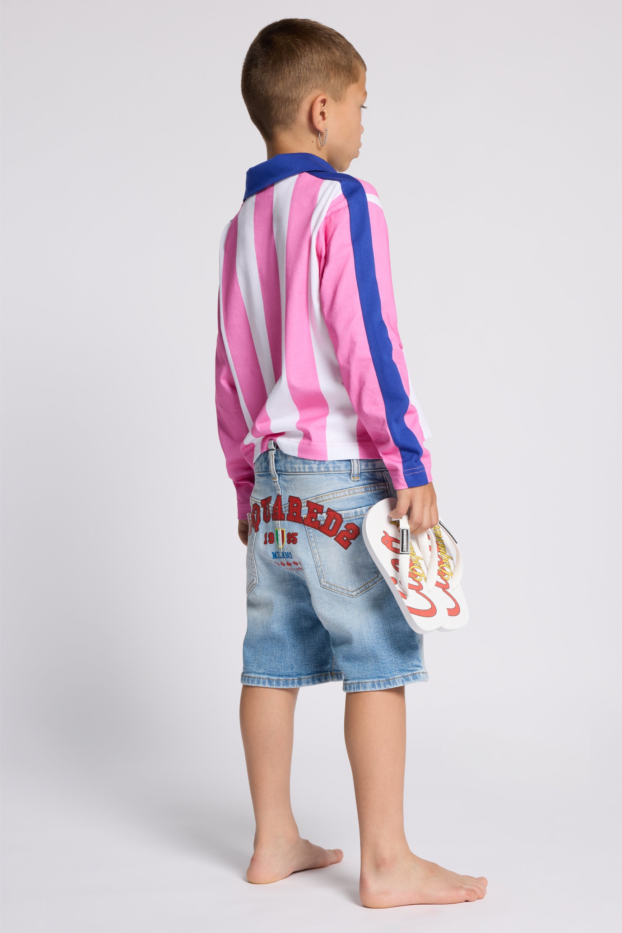 Light blue denim shorts