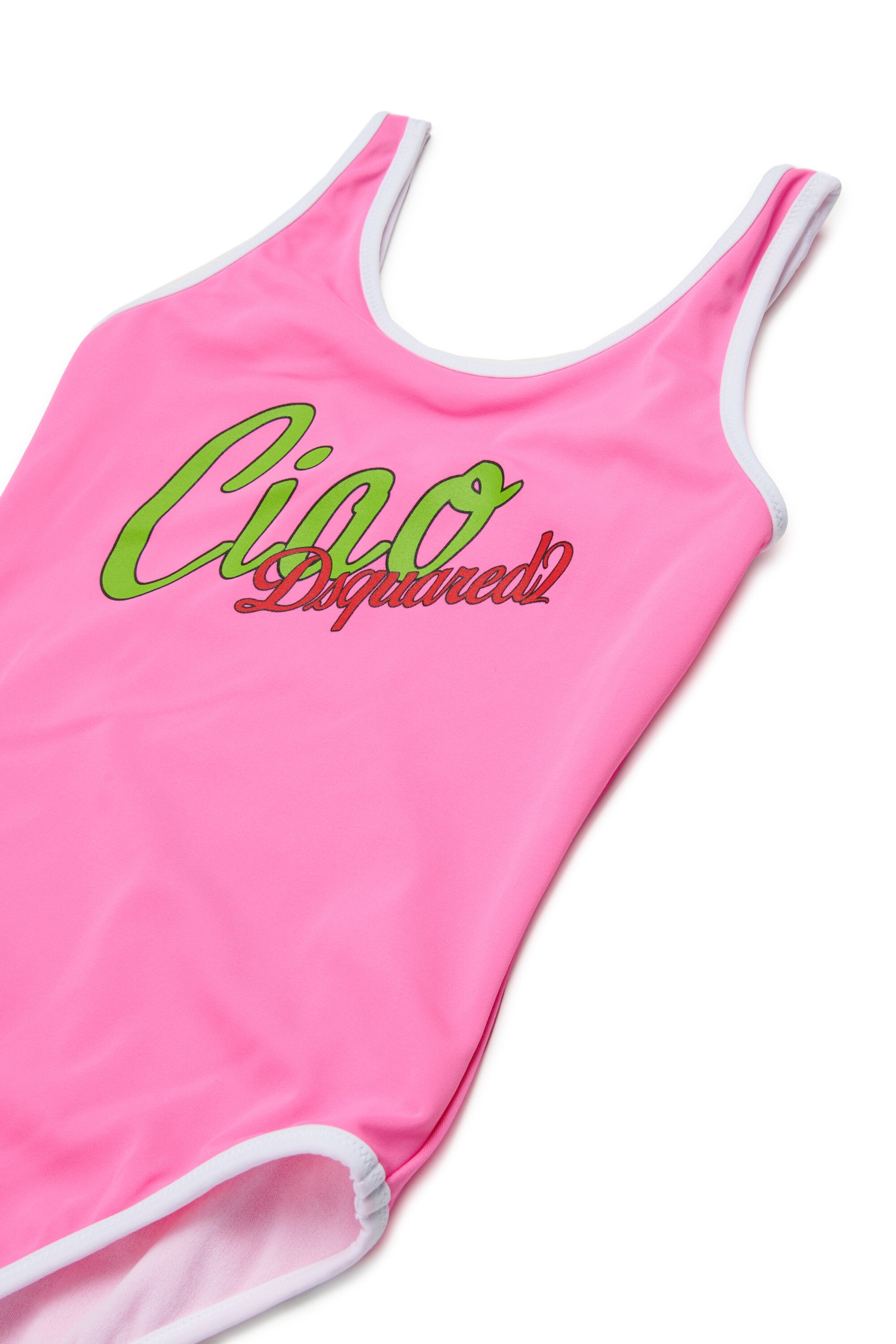 ロゴ入りワンピース水着