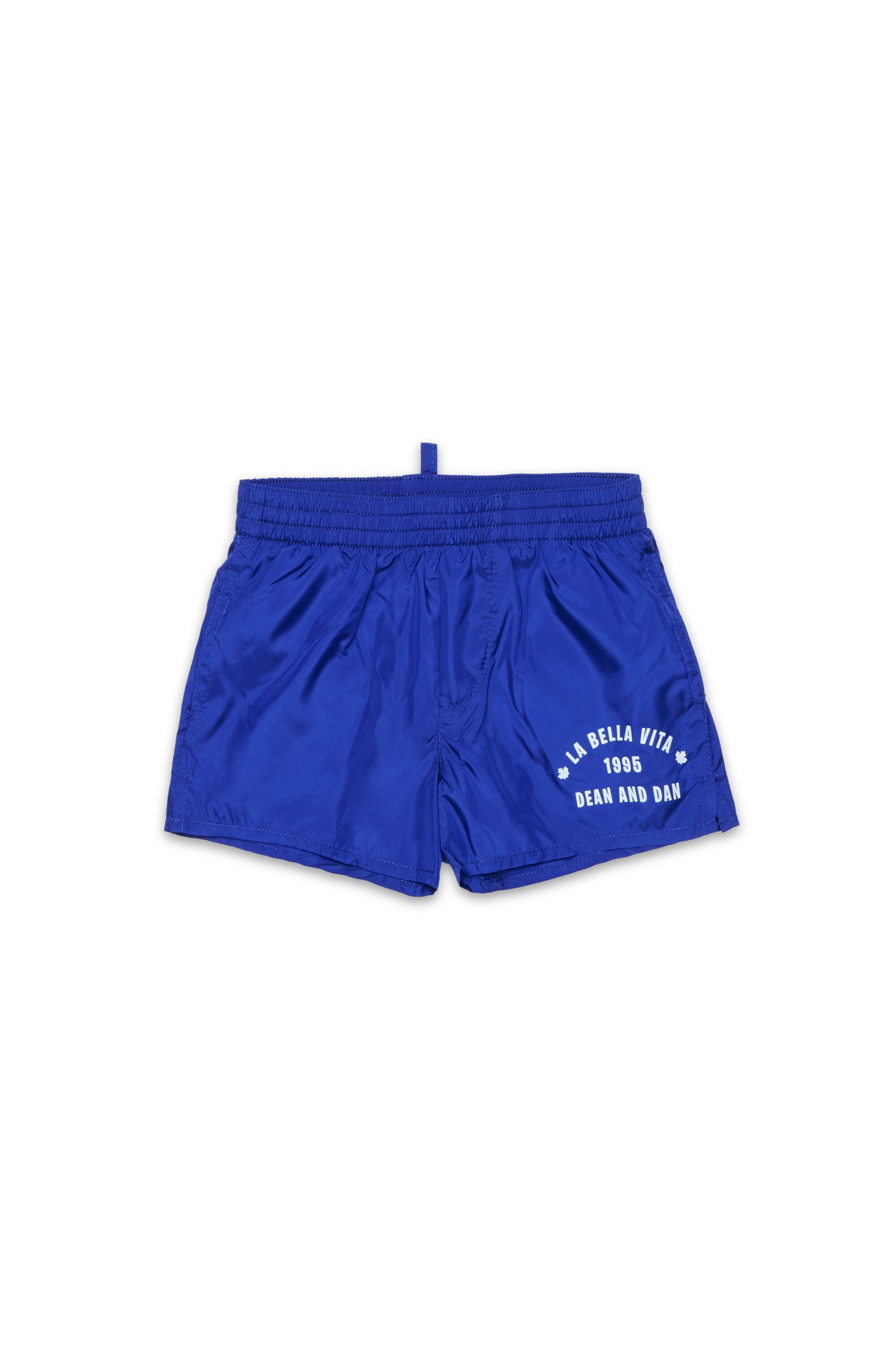 Boxer swimsuit with logo