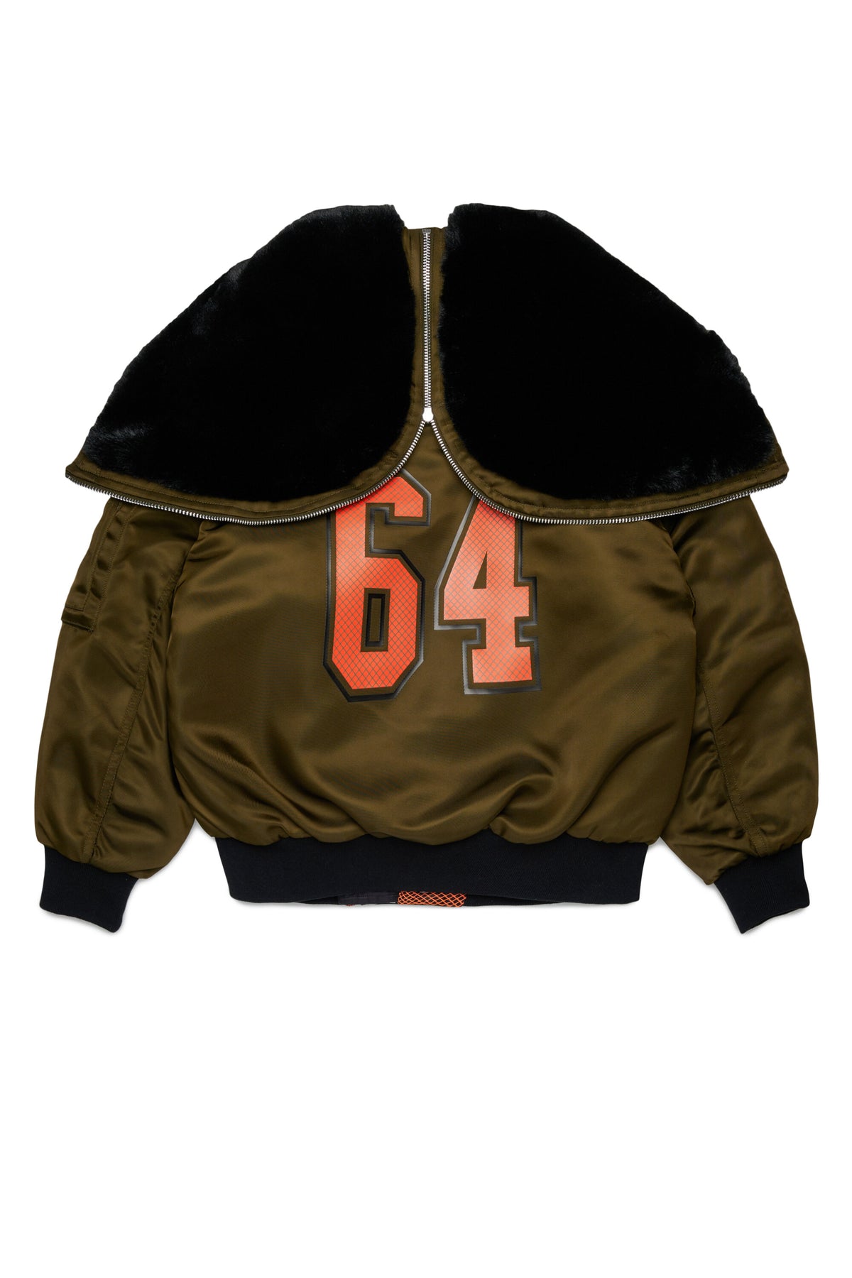 Bomber jacket with printed logo