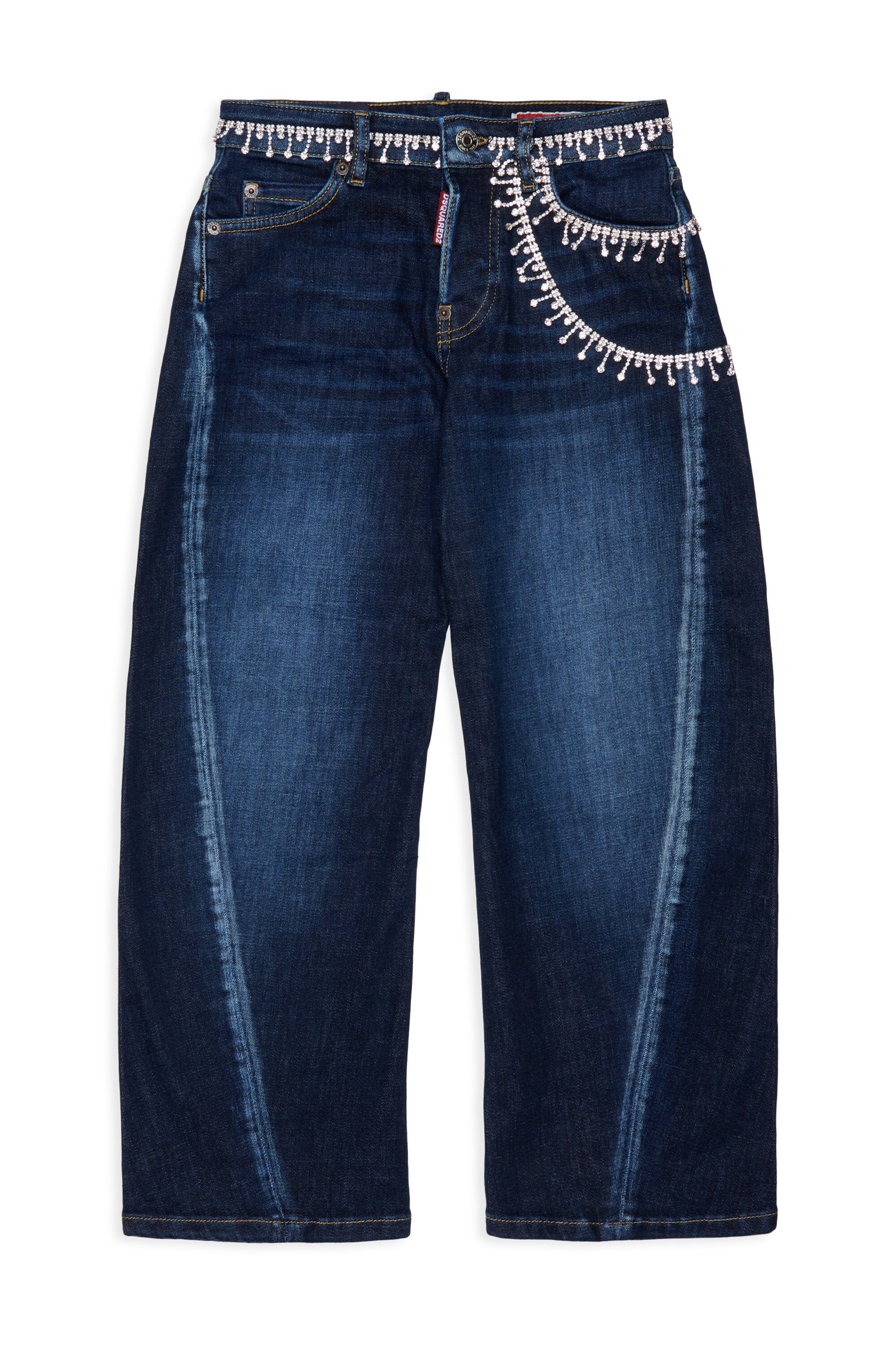 Relaxed jeans with jewel embellishments - Loose Twist