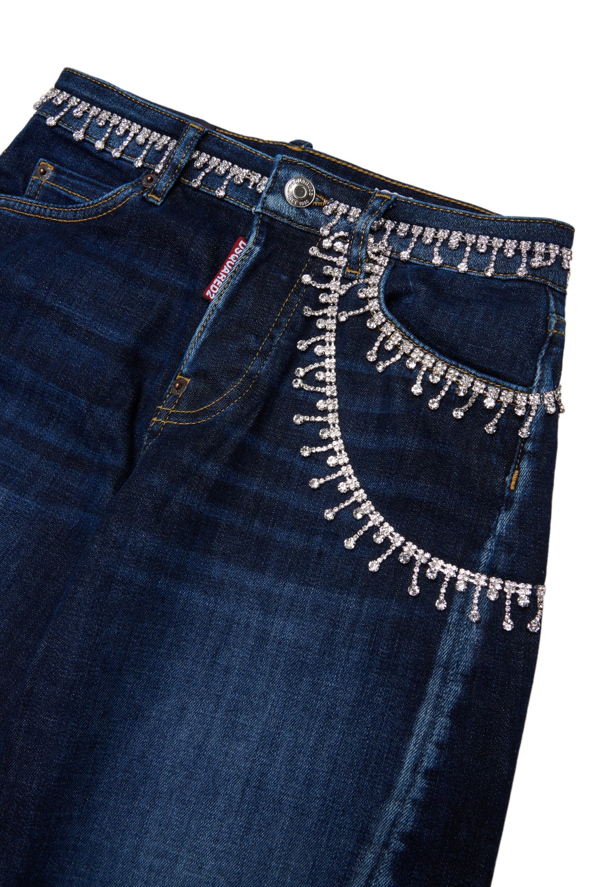 Relaxed jeans with jewel embellishments - Loose Twist