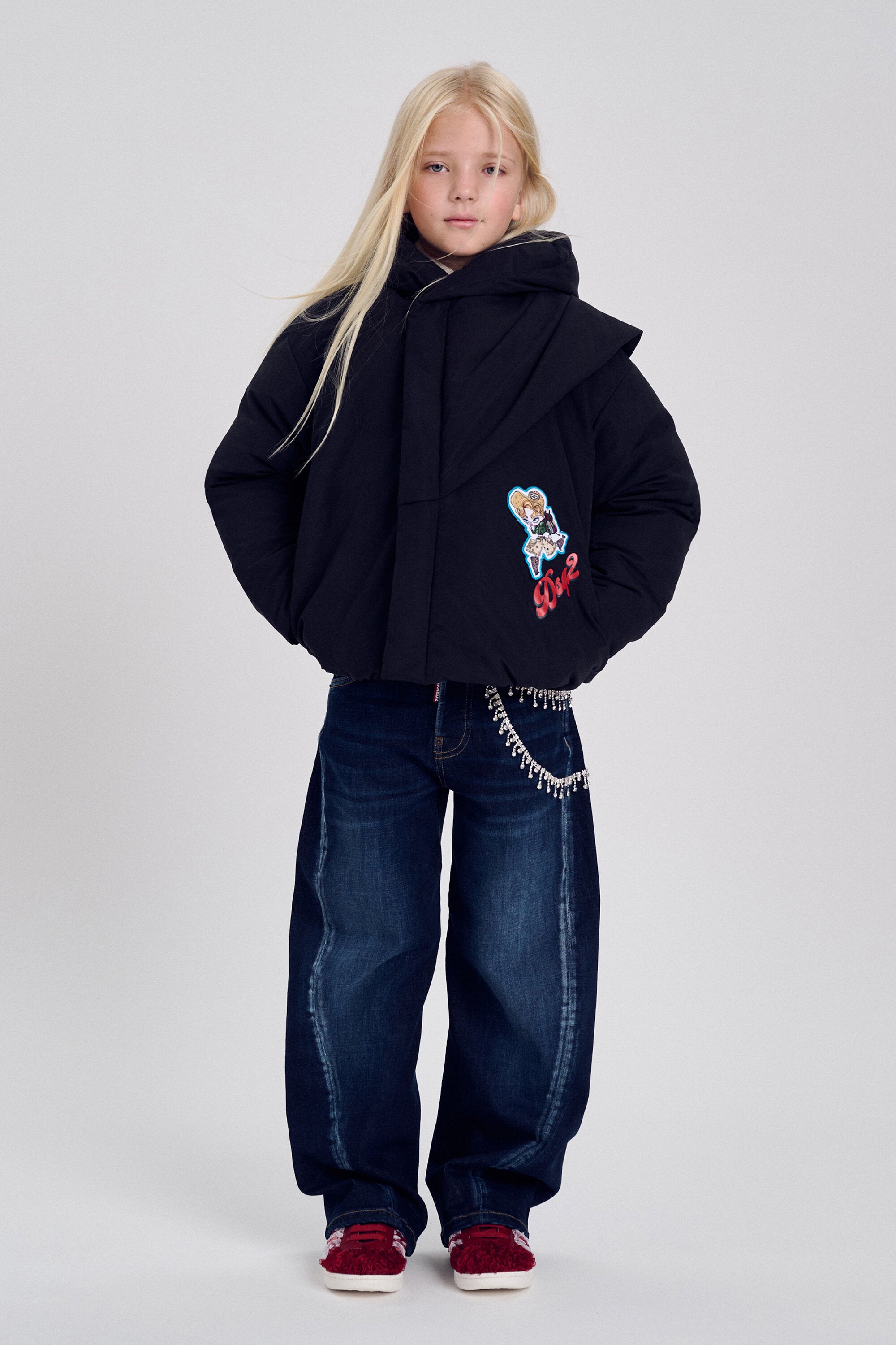 Relaxed jeans with jewel embellishments - Loose Twist