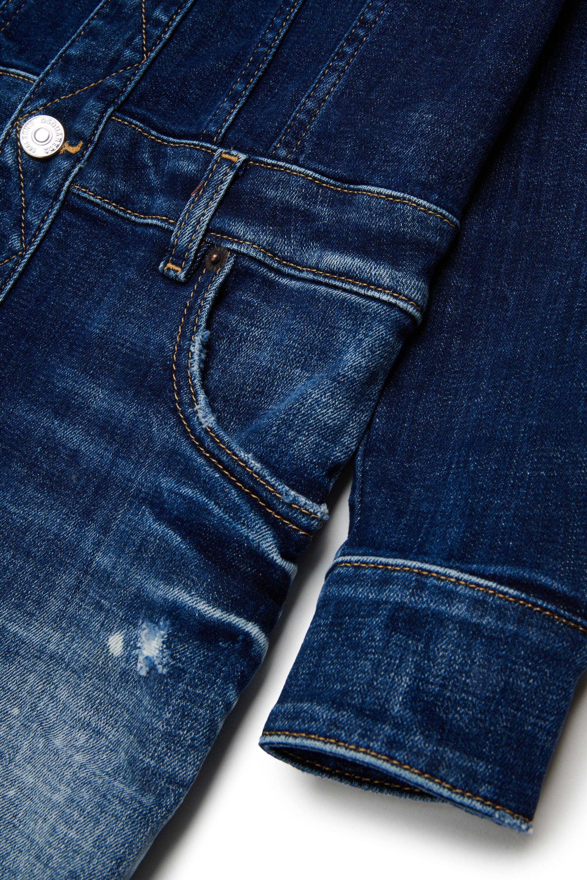 Denim dress with used effect