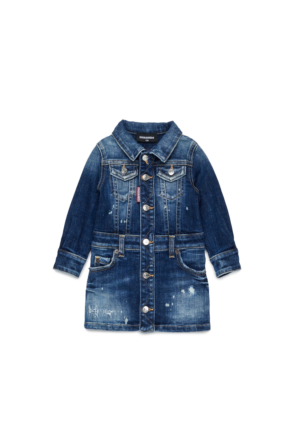 Short denim dress