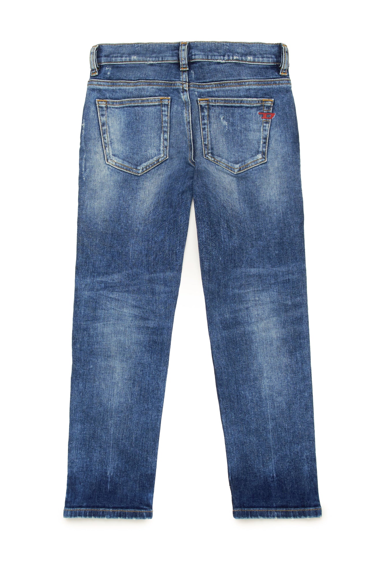 Mid blue straight jeans with rips - 2020 D-Viker Mid blue straight jeans with rips - 2020 D-Viker
