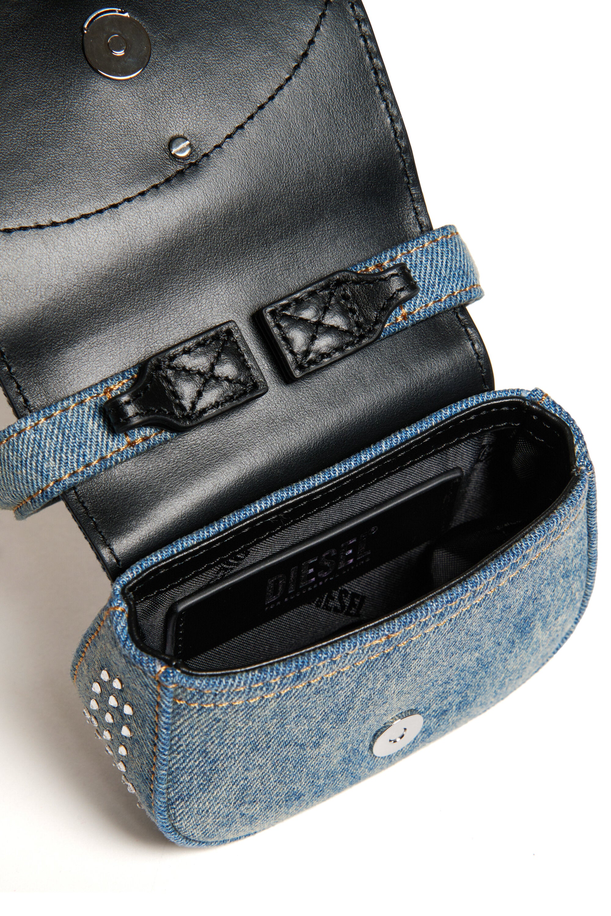 1DR XS denim bag with rhinestones