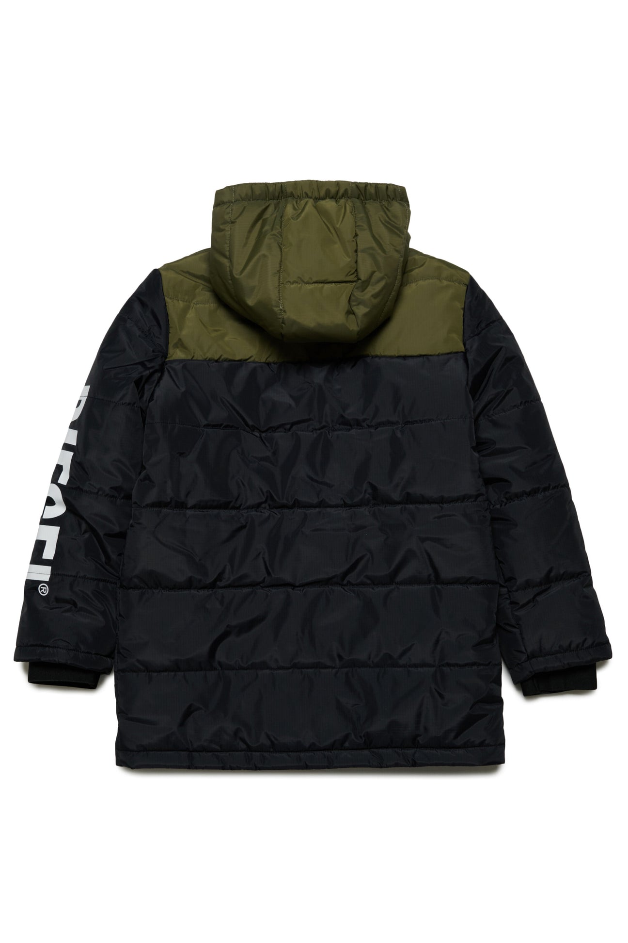 Padded jacket with hood and Diesel logo Padded jacket with hood and Diesel logo