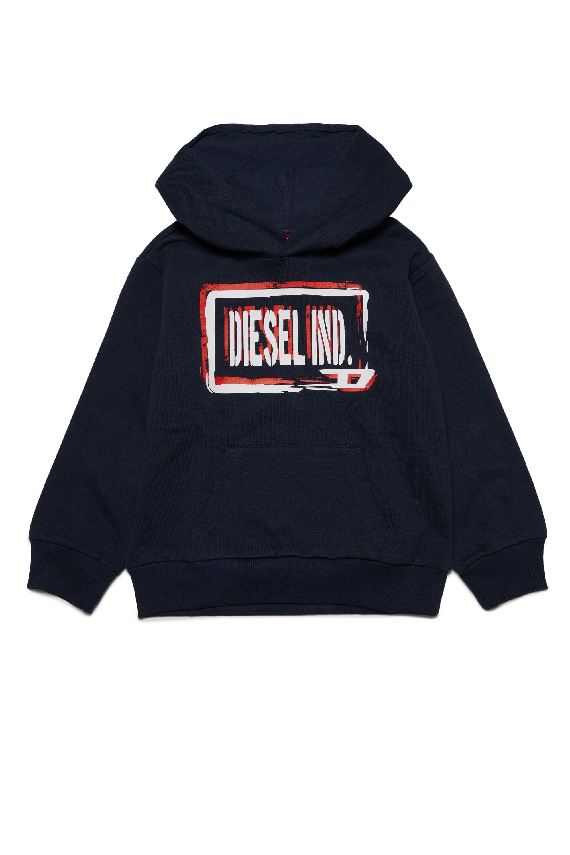 Diesel Ind.グラフィック入りボーイズフード付きスウェットシャツ