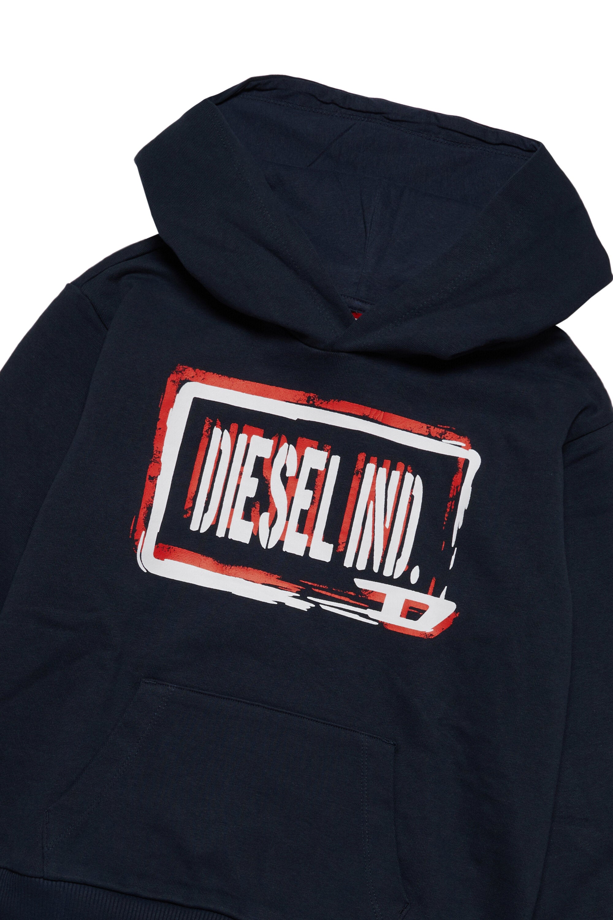 Diesel Ind.グラフィック入りボーイズフード付きスウェットシャツ