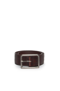 Logo leather belt