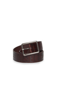 Logo leather belt