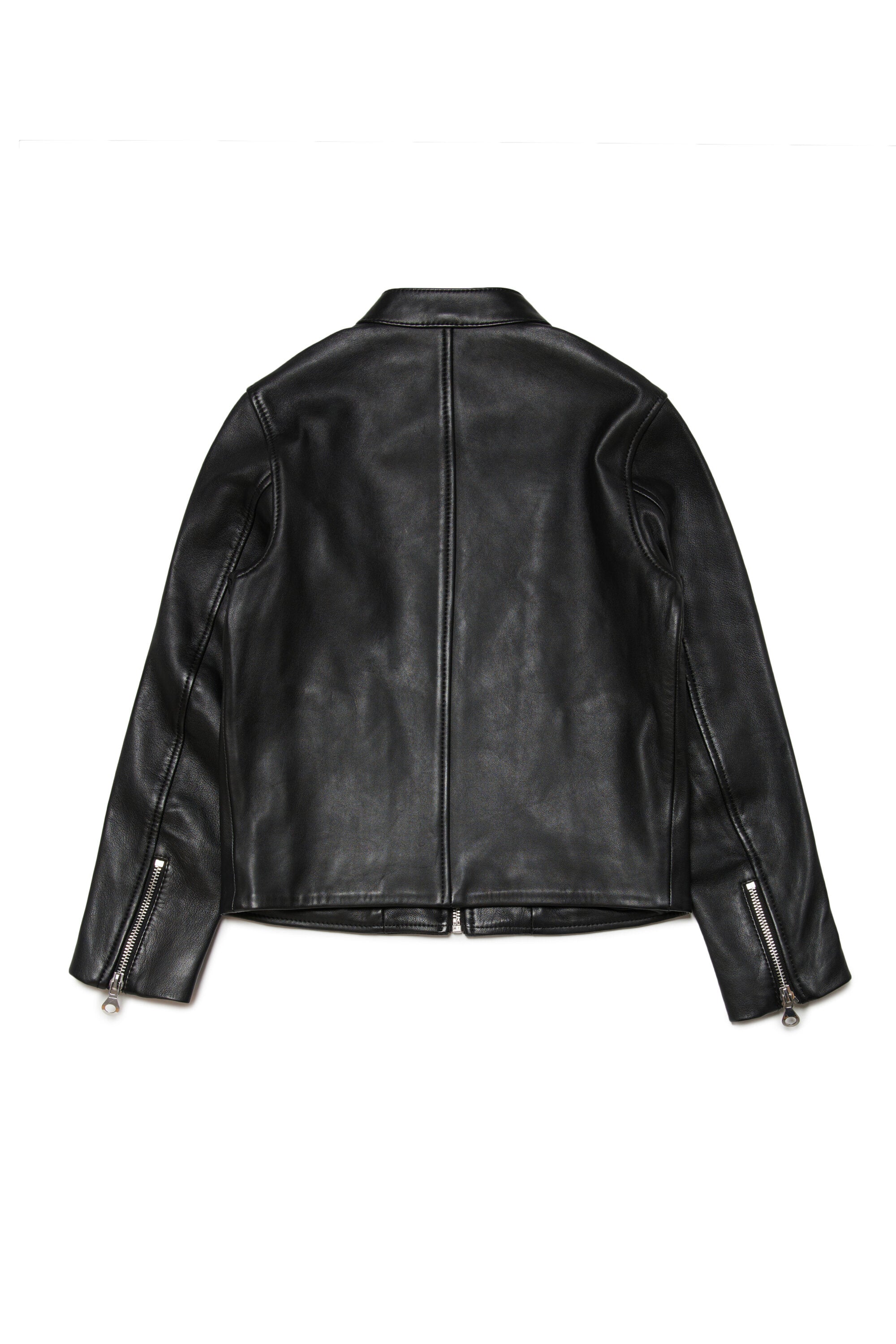 Genuine leather nail model jacket