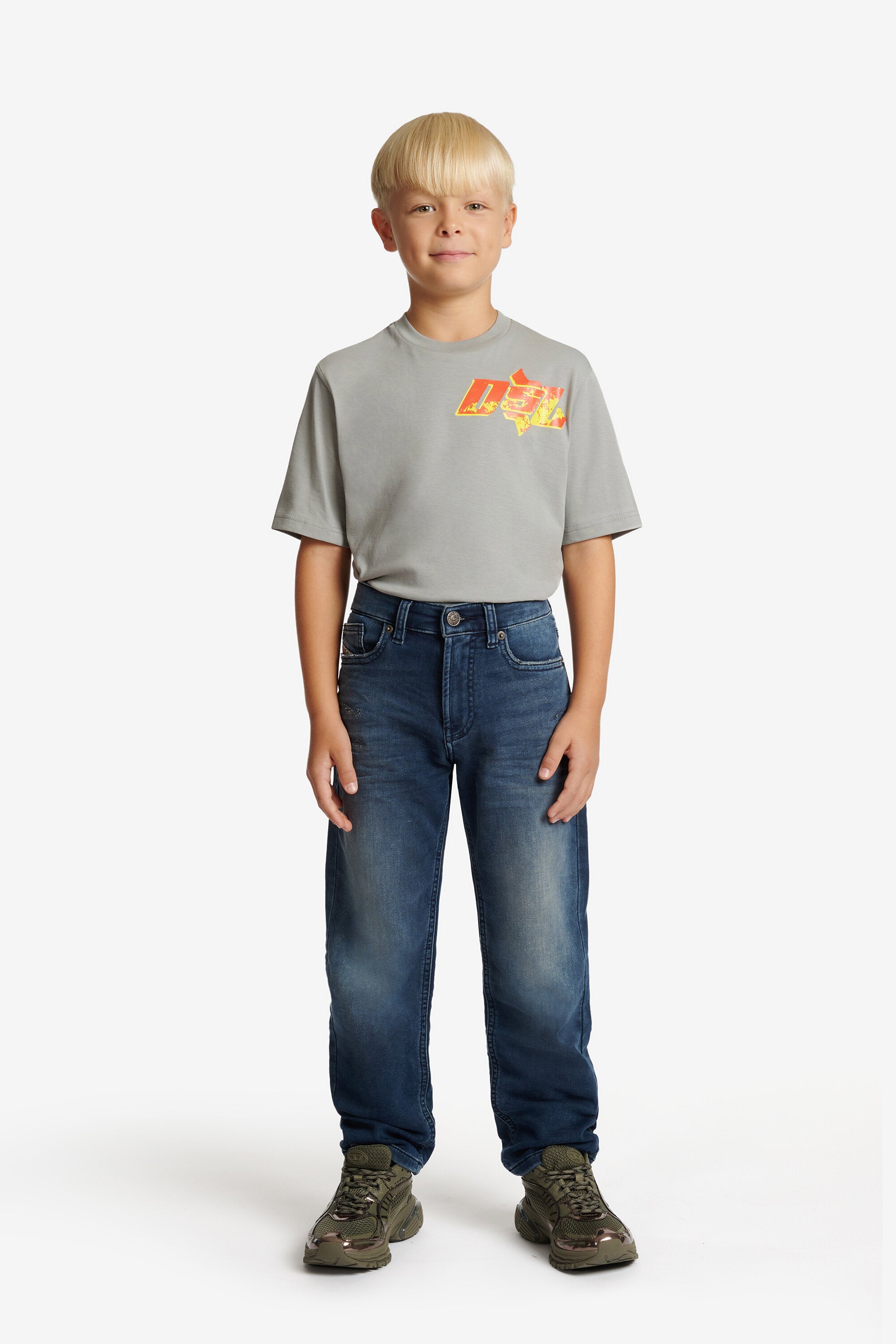 ミディアムブルー レギュラーフィットジーンズ - 2010