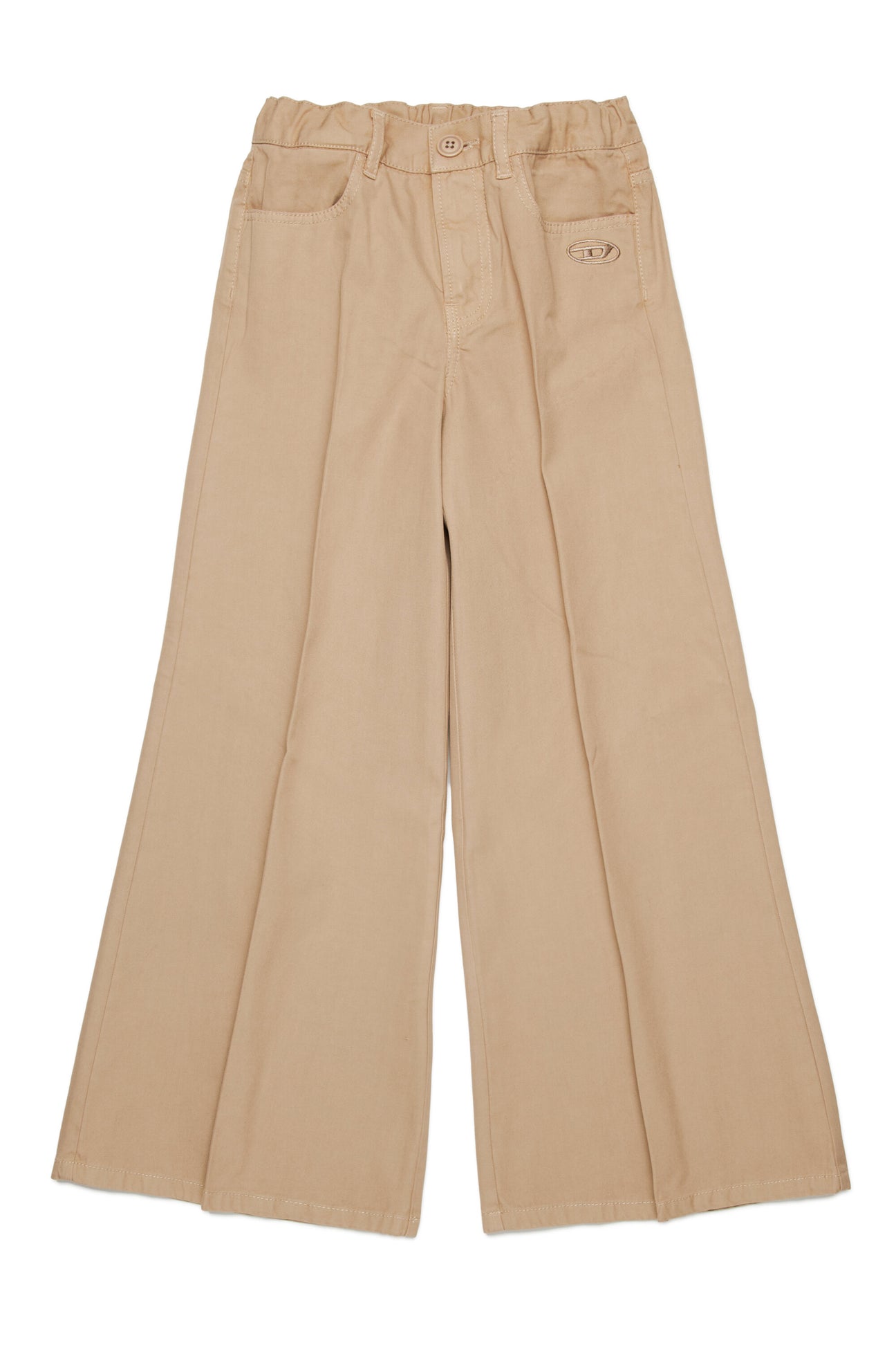 Oval D branded wide gabardine trousers 