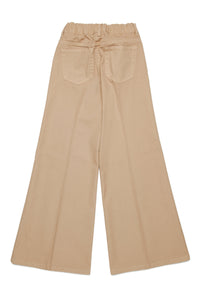 Oval D branded wide gabardine trousers