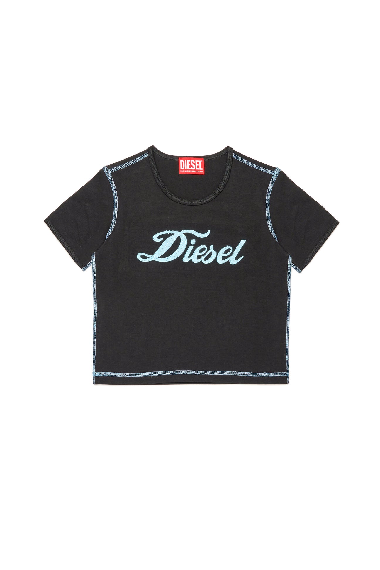T-shirt with cursive Diesel logo T-shirt with cursive Diesel logo
