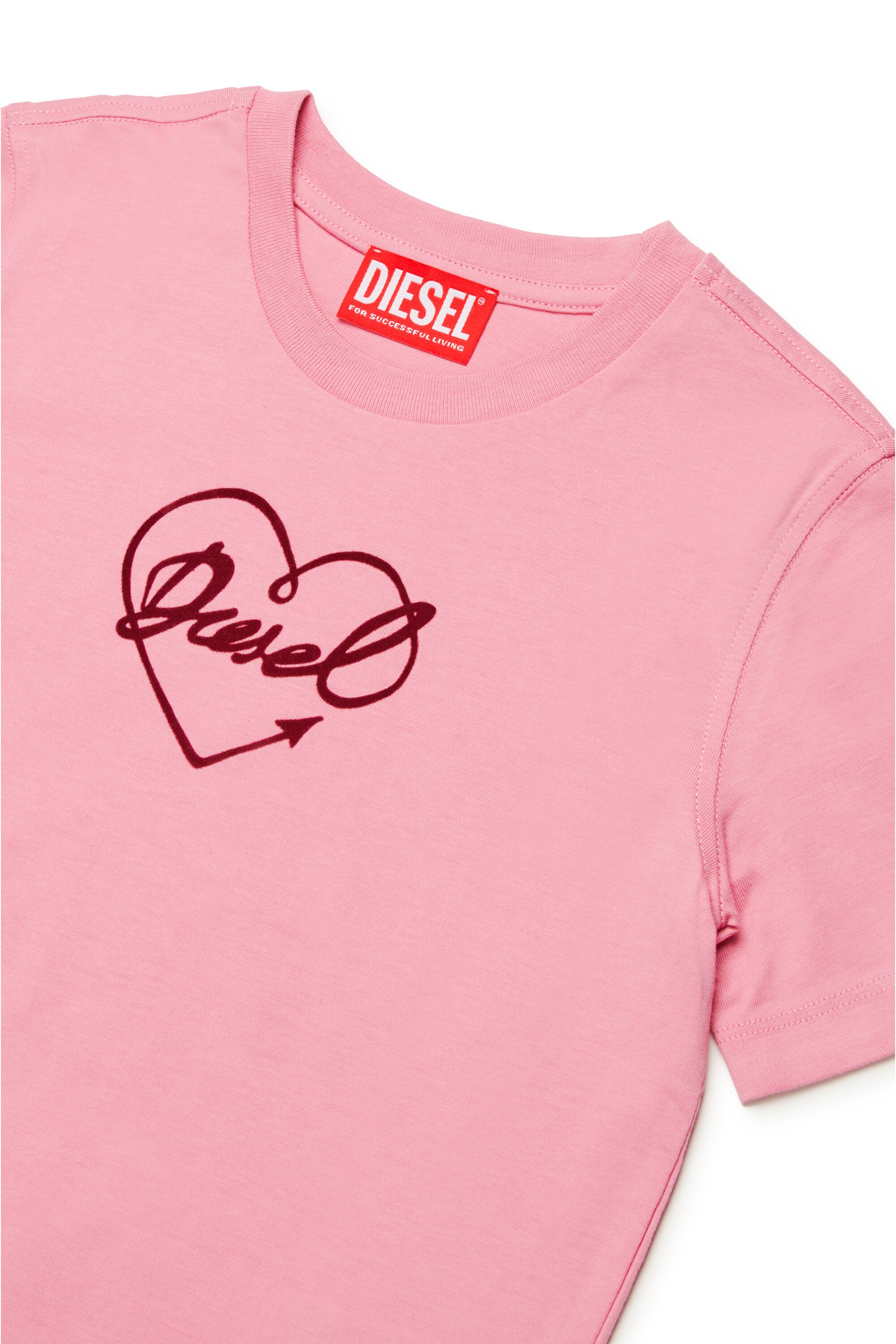 DIESEL ピンク ハートロゴ Tシャツ ディーゼルピンク ハートロゴ Tシャツ