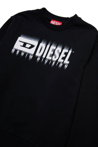 Degradé branded crew-neck sweatshirt