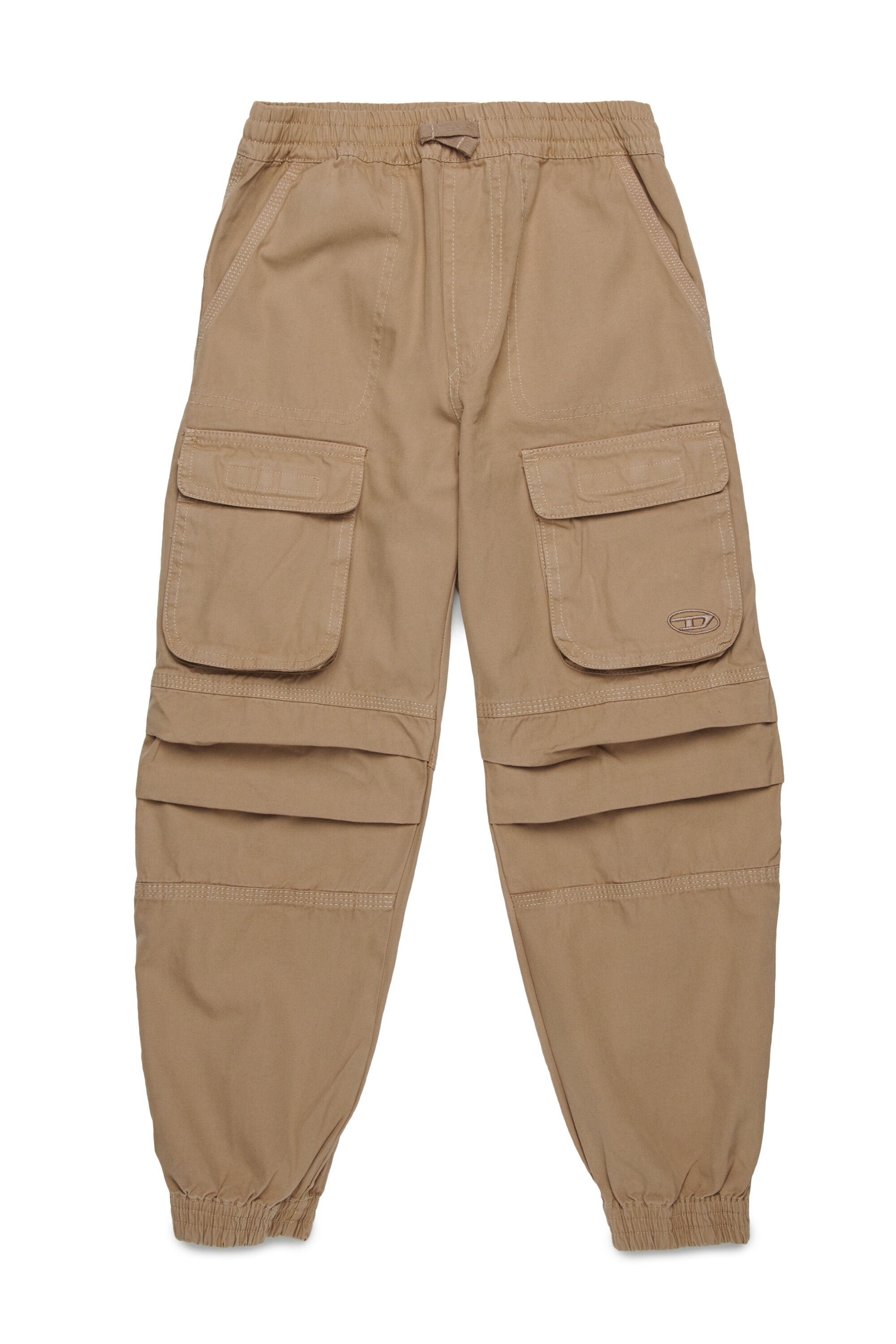 Oval D branded gabardine cargo trousers