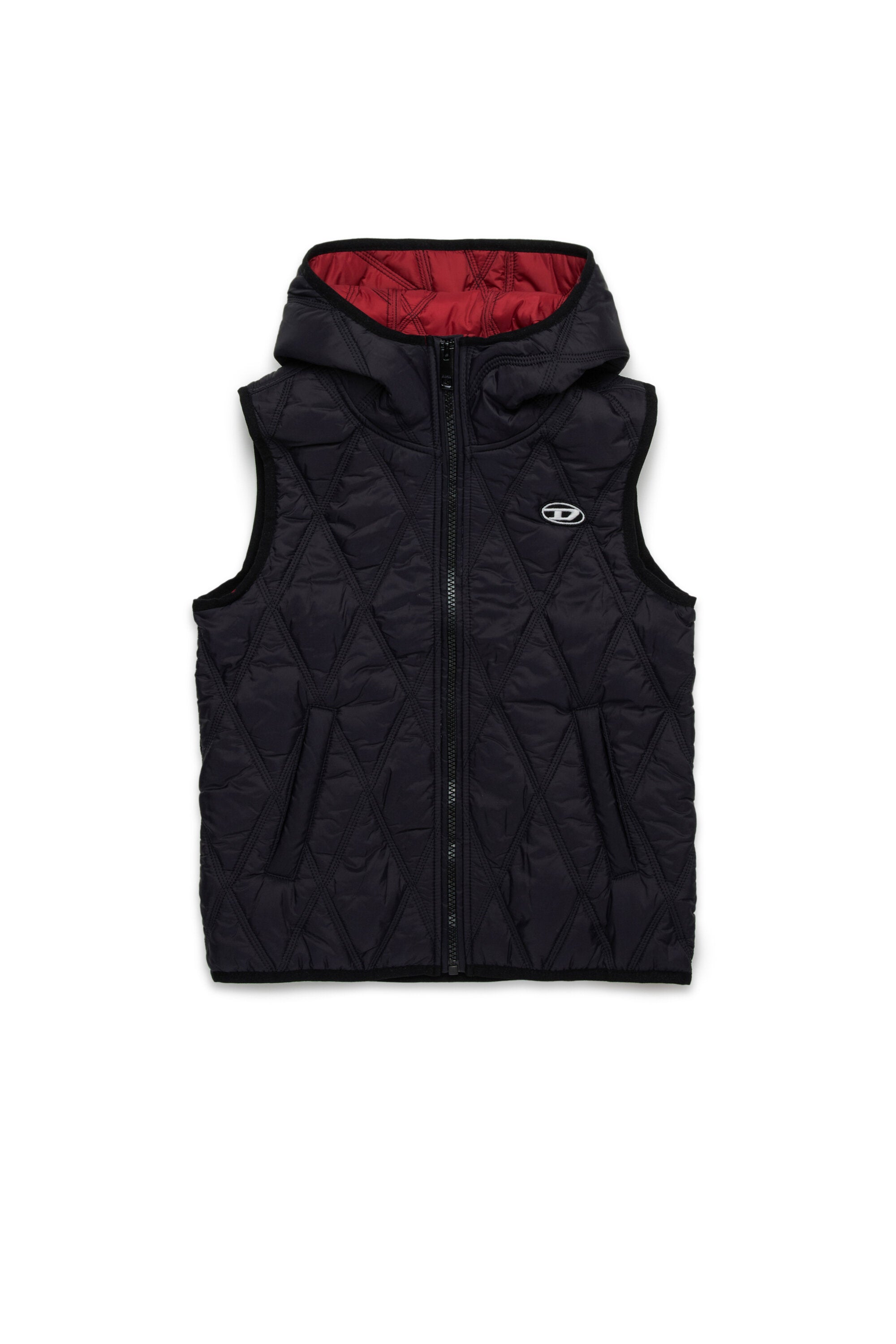 Lightweight diamond-pattern quilted vest