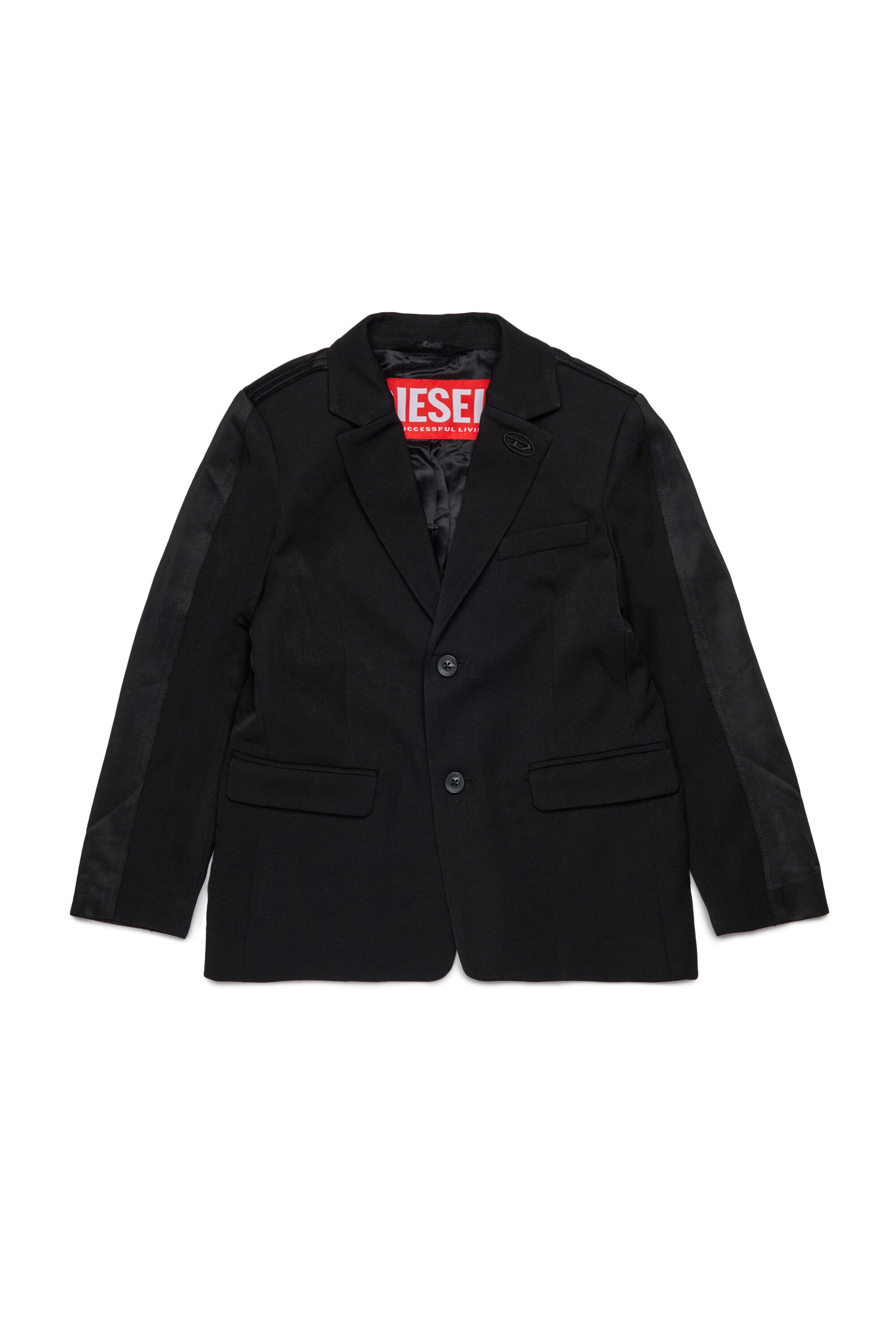 Oval D logo double-fabric blazer jacket