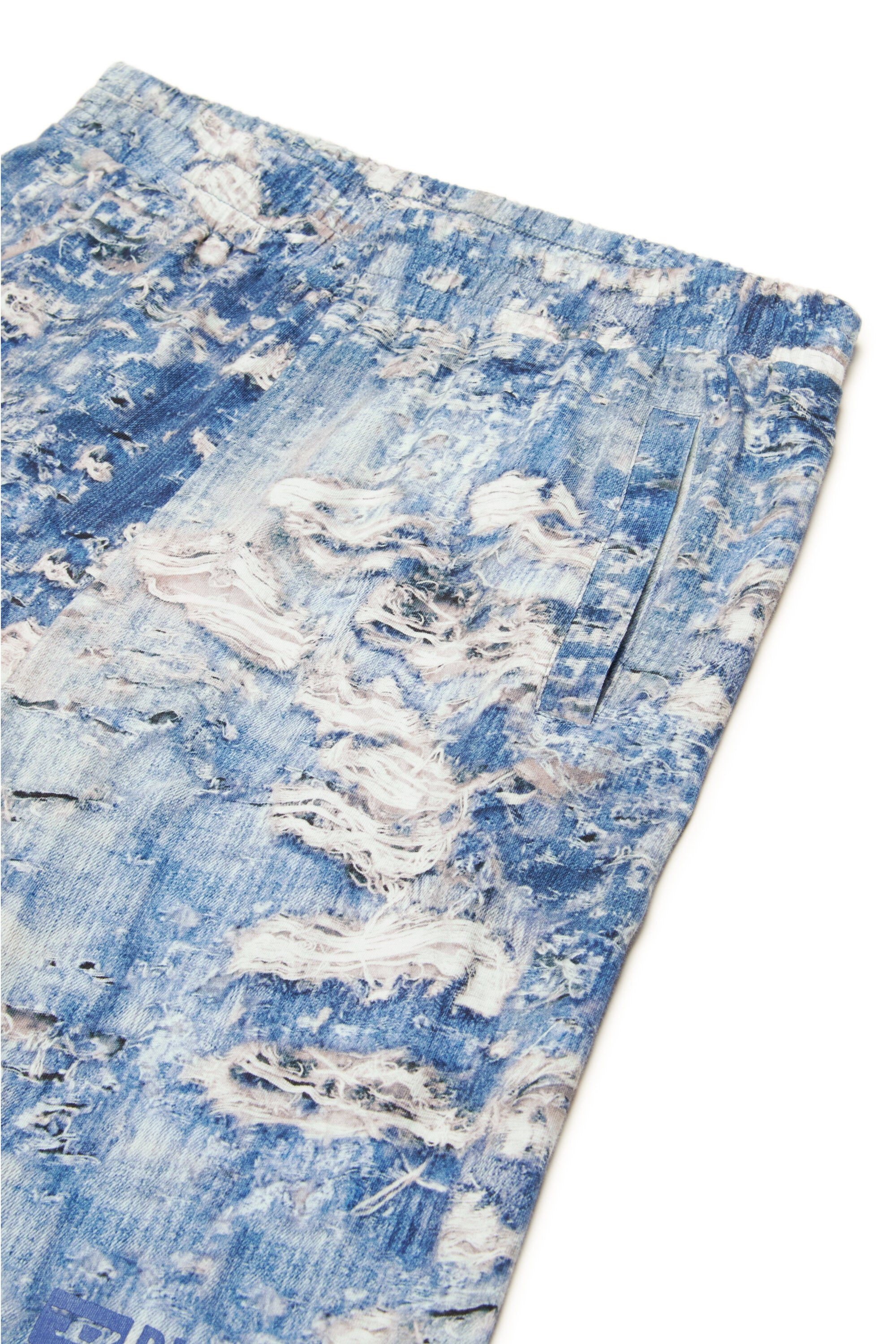 デニムプリントのショーツ