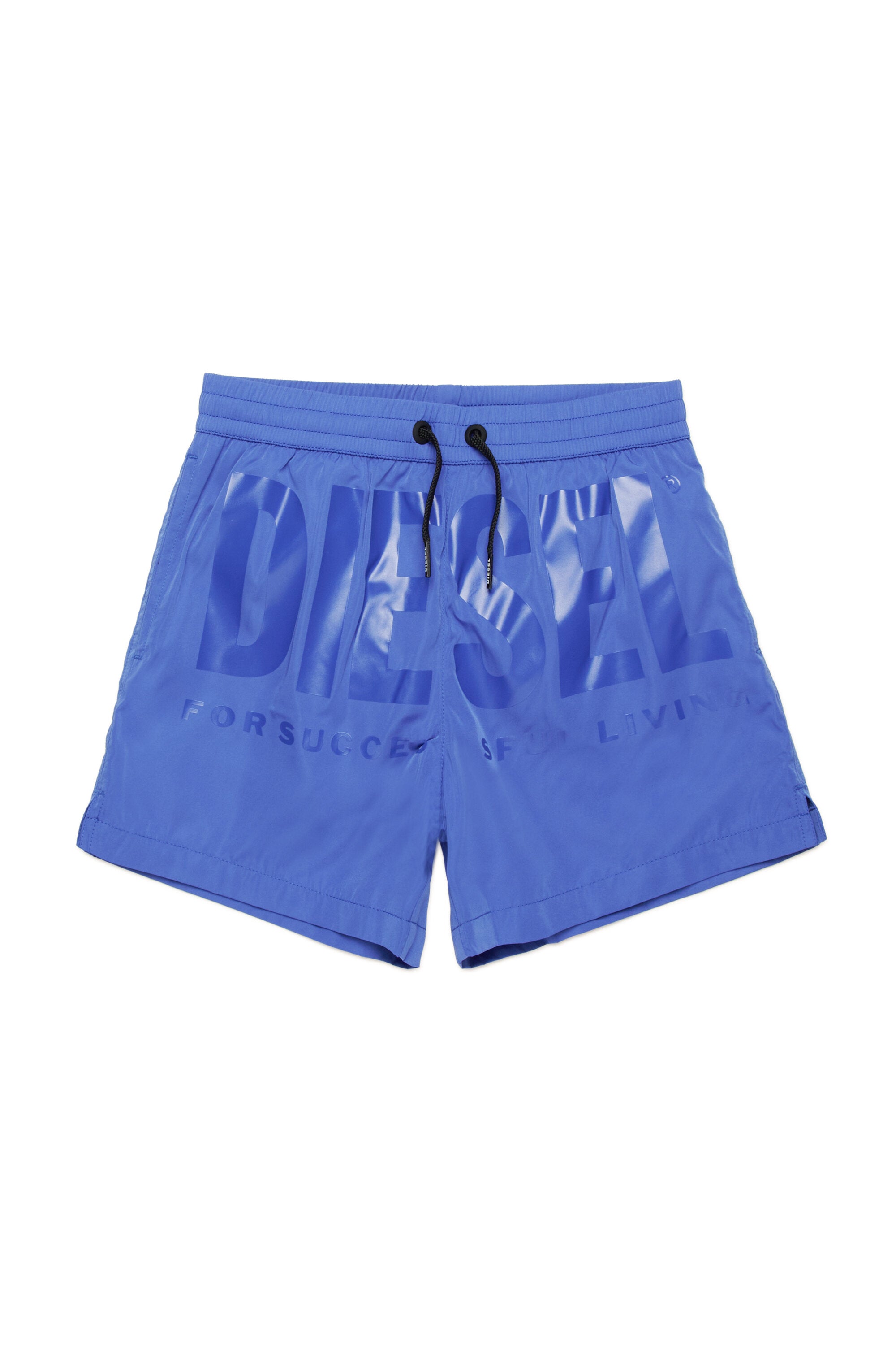 Boxer swimsuit with institutional logo
