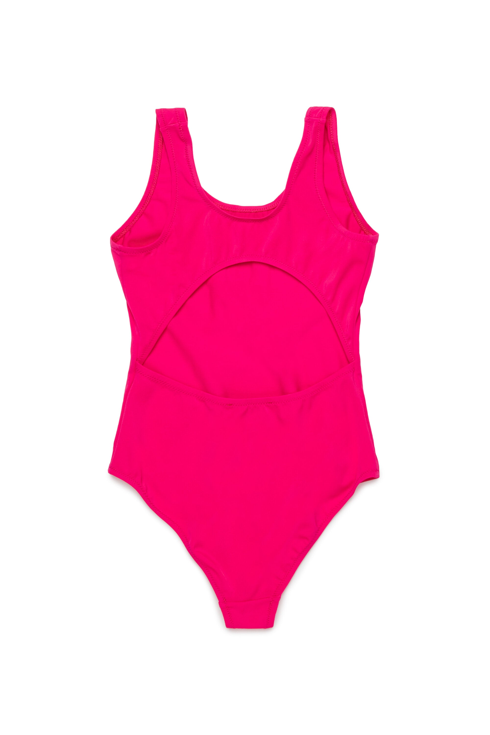 One-piece swimsuit with institutional logo