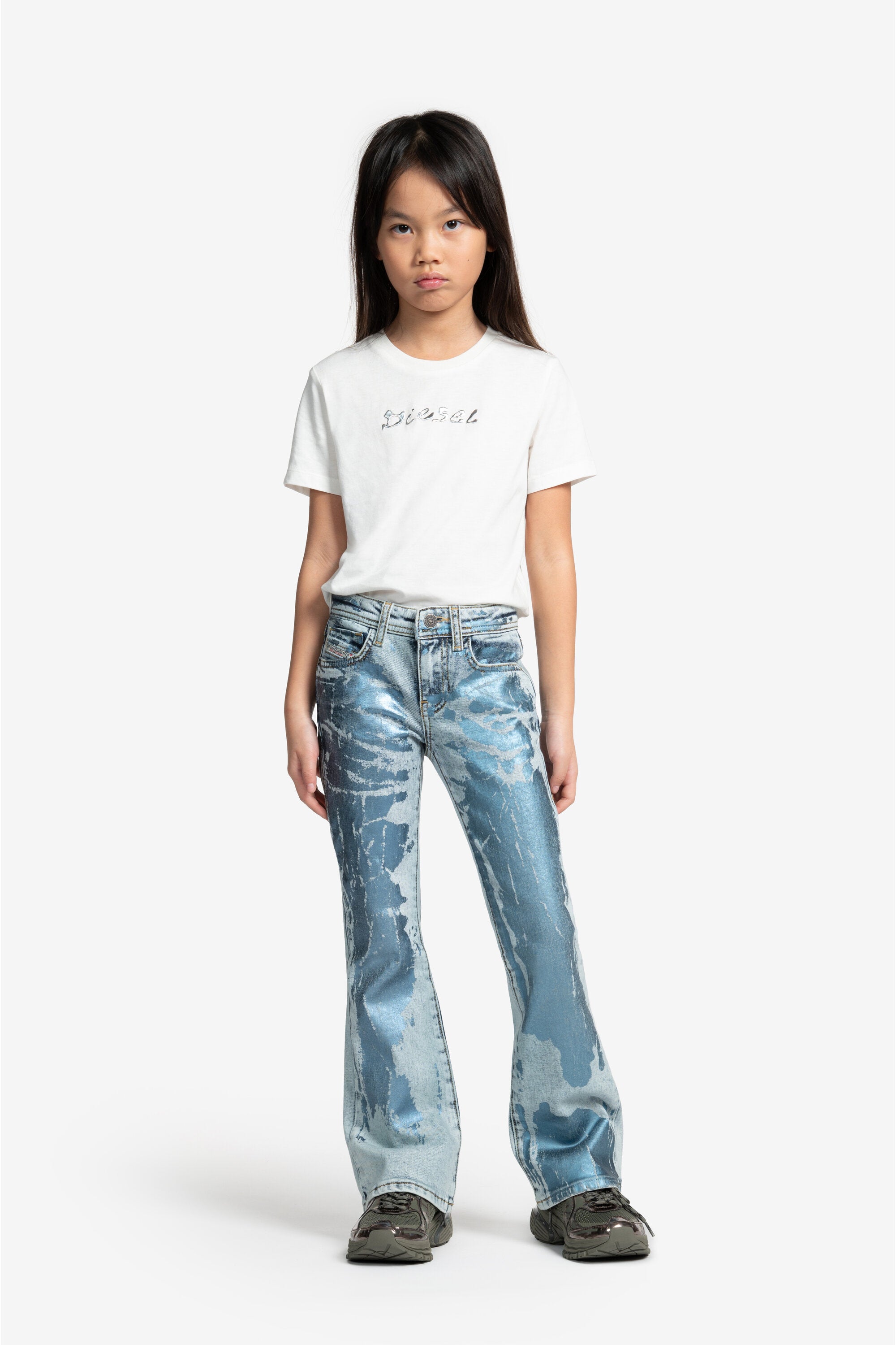 Bootcut jeans with mylar finishing - D-Arry