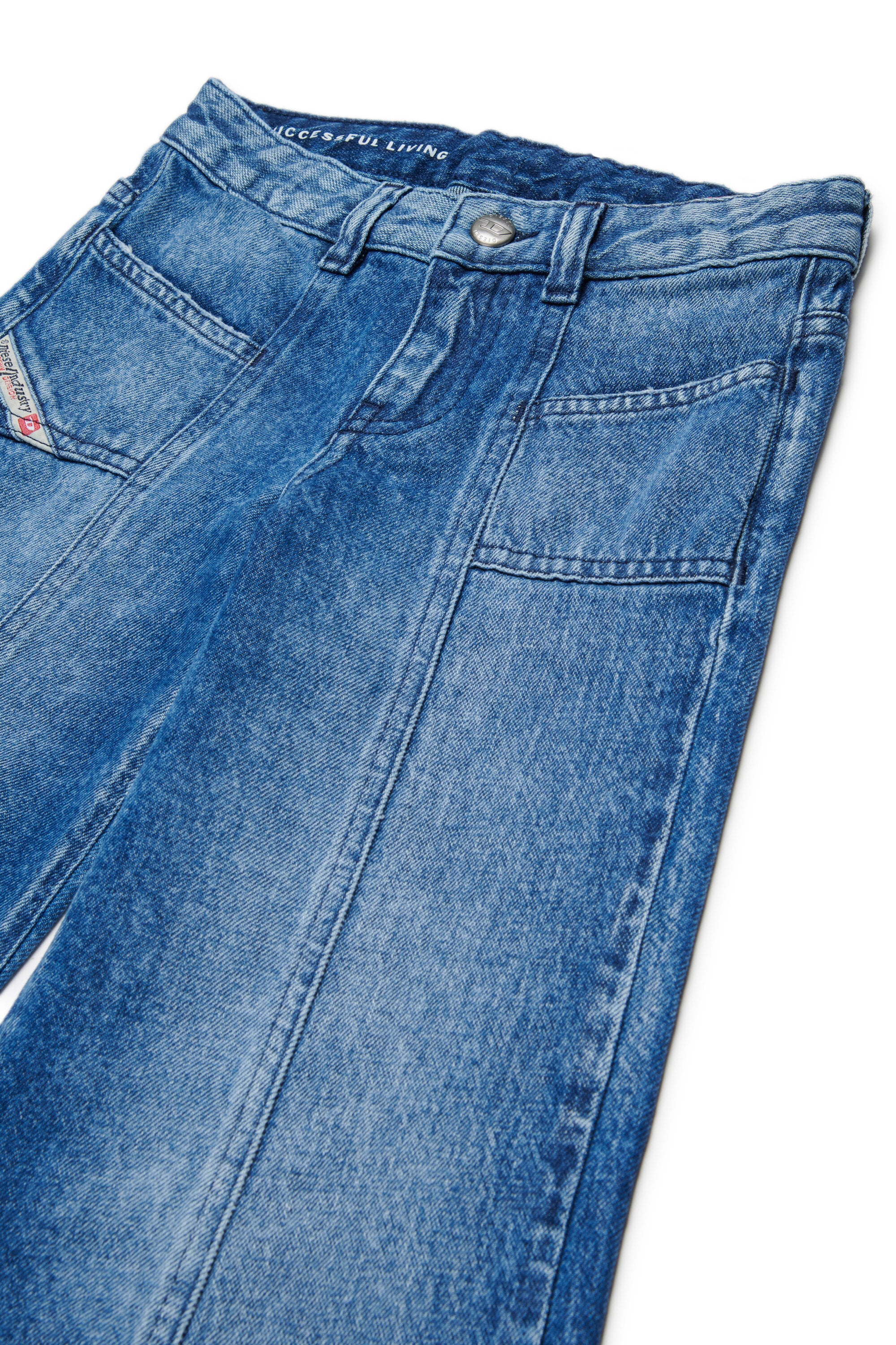 Flare fit jeans in medium blue wash - D-Pam