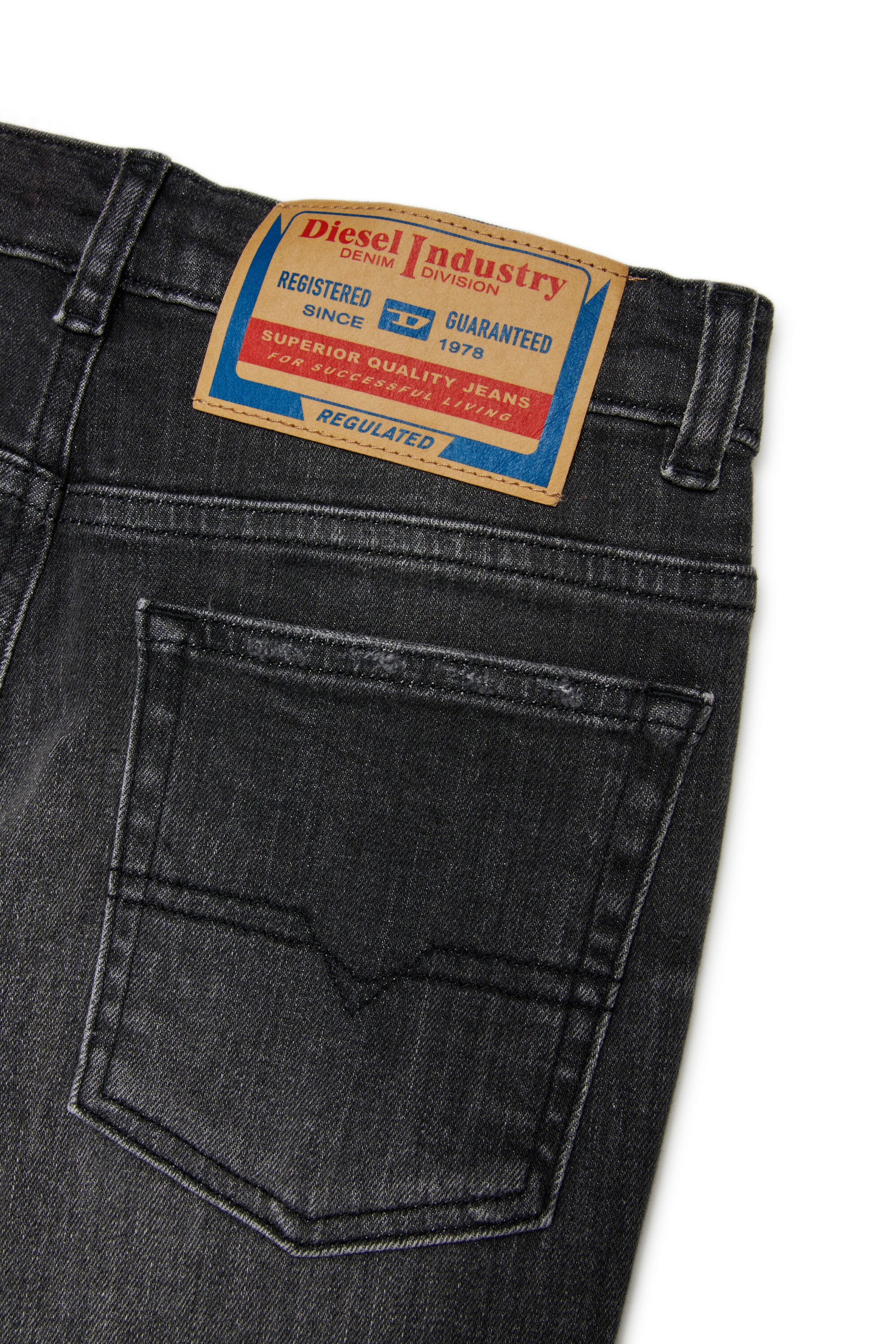 Dark gray relaxed jeans with rips - D-Maki