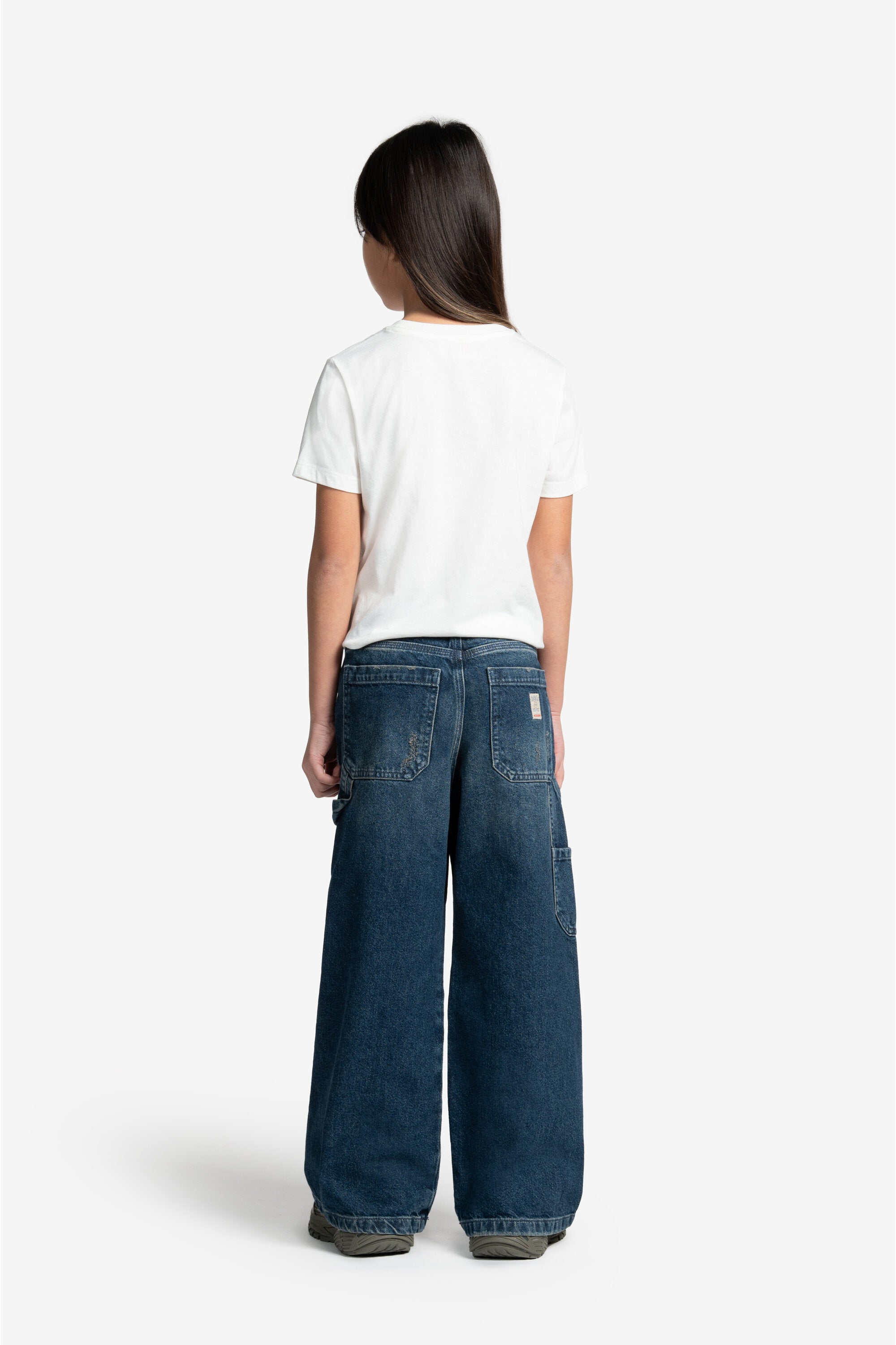 Dark blue relaxed jeans with dirty effect - D-Argjx Work