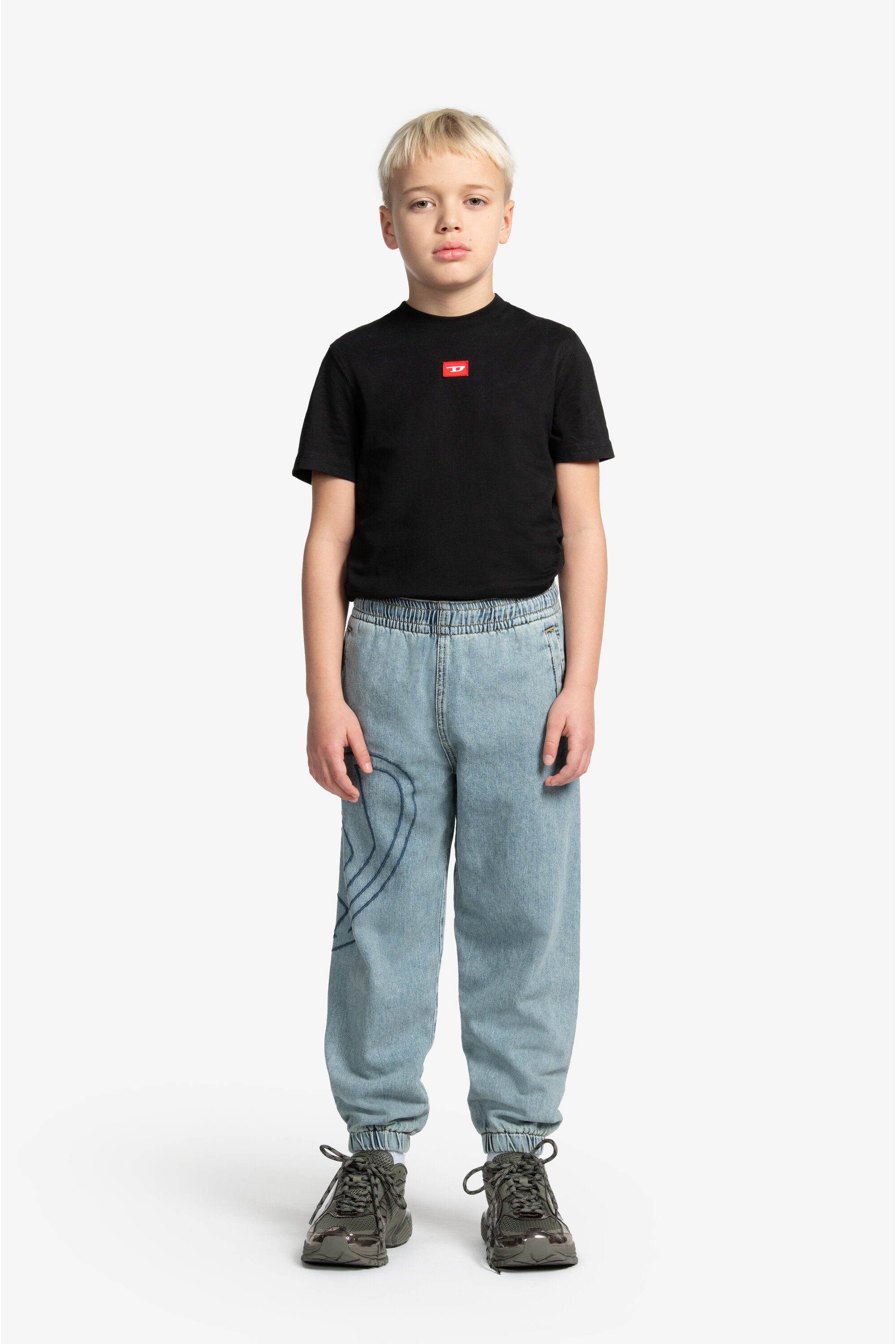 マーブル模様のスリムジーンズ - Plabby