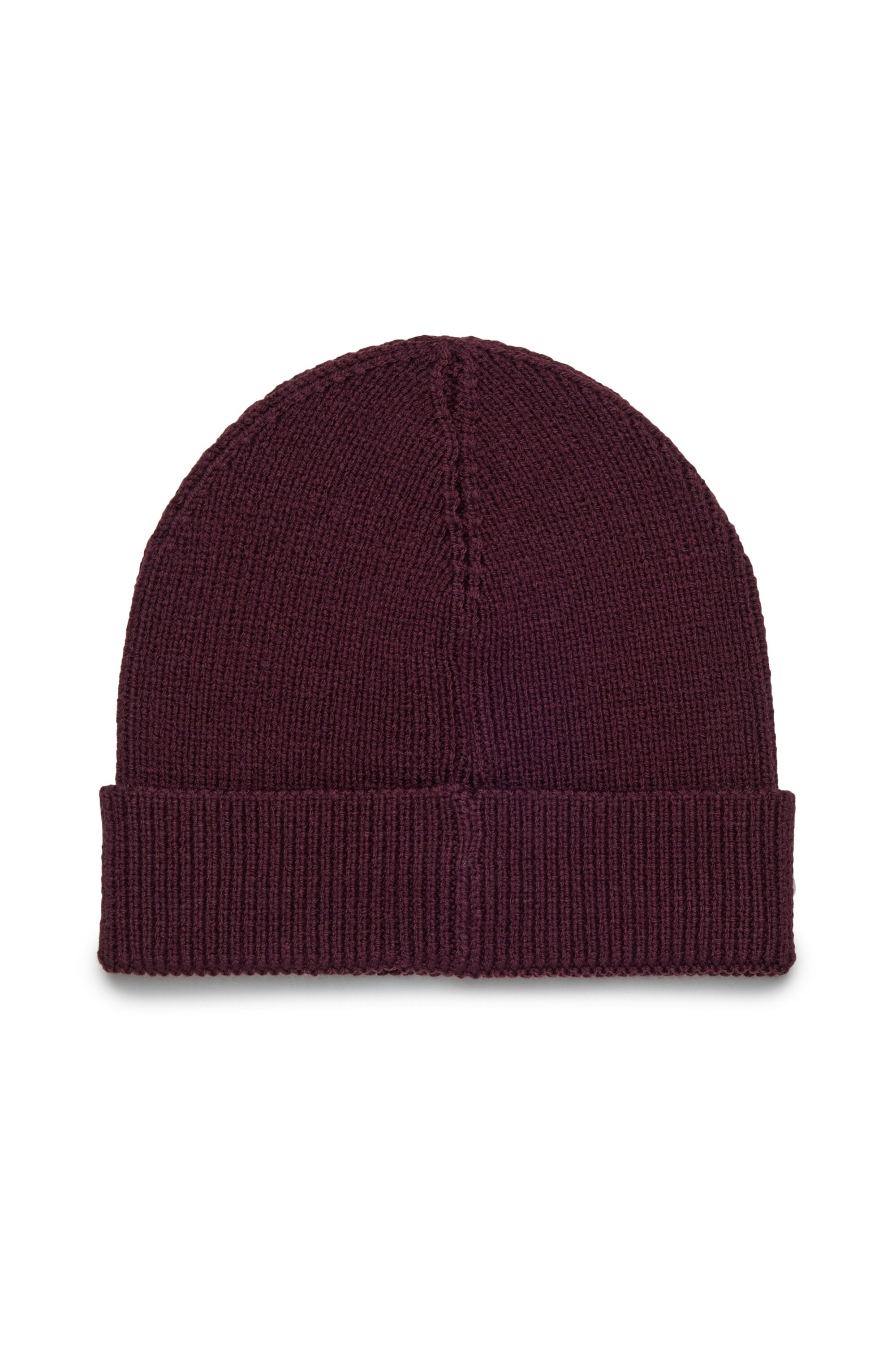 Branded wool-blend beanie
