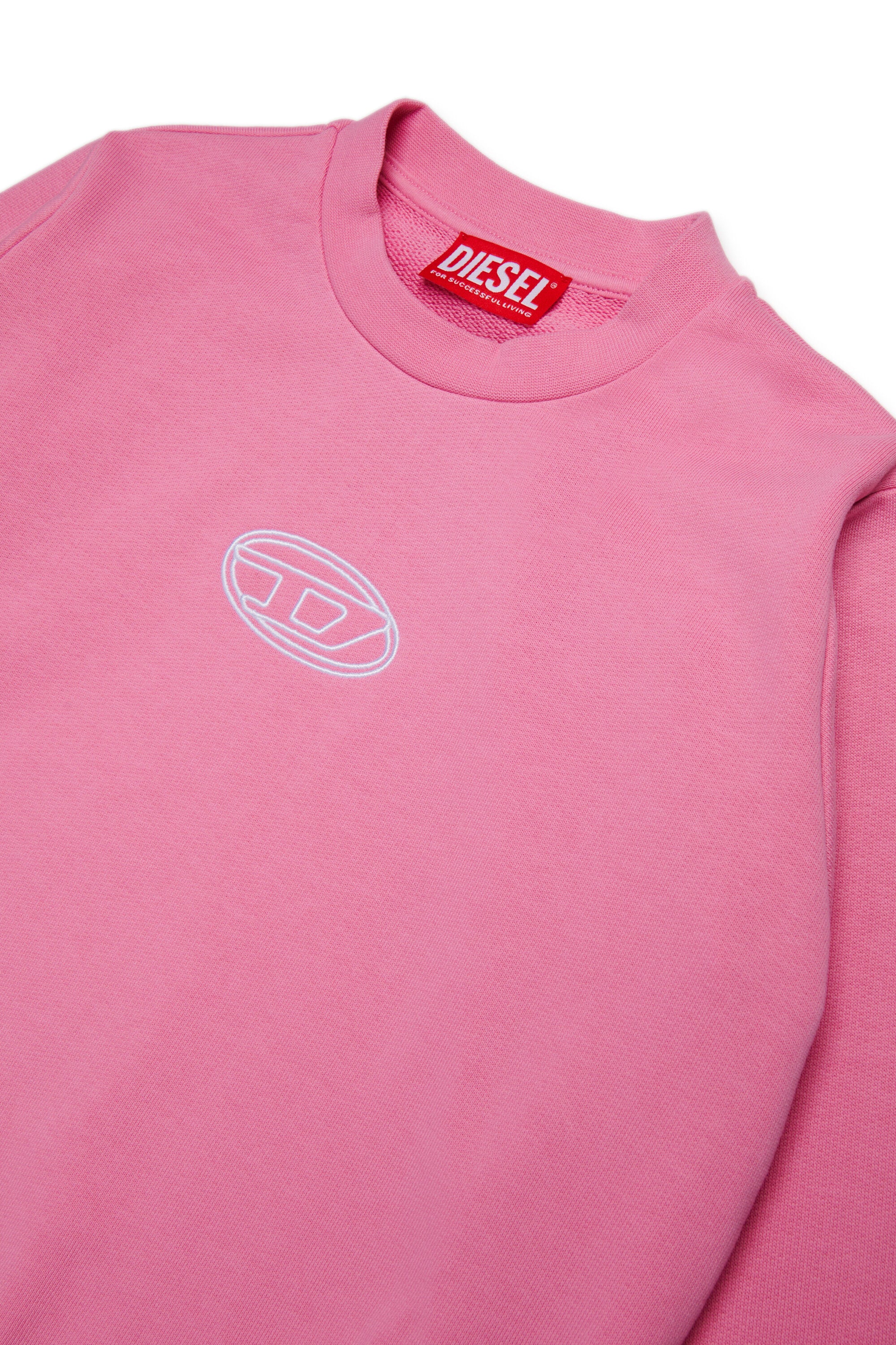 Crew-neck sweatshirt with embroidery Oval D