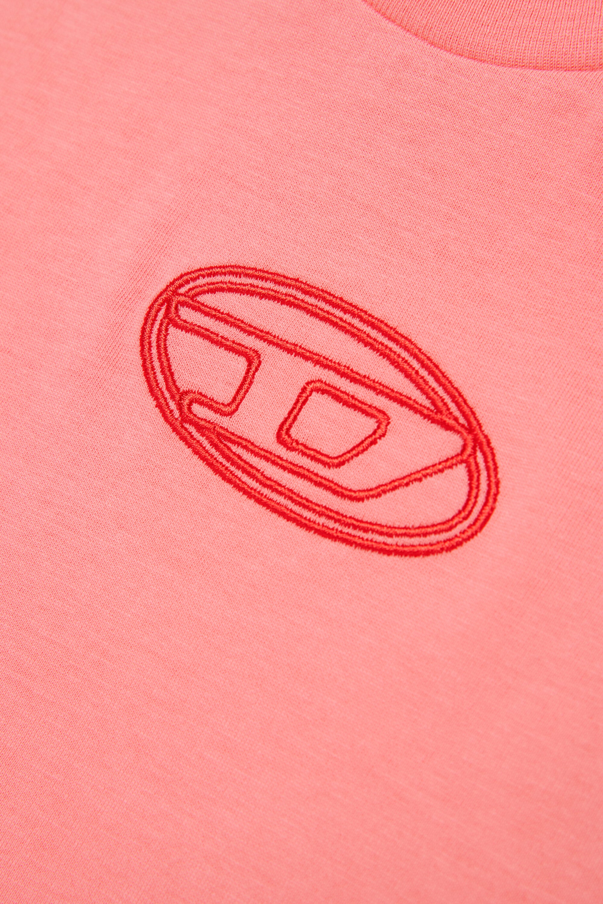 Boxy jersey T-shirt branded with Oval D logo