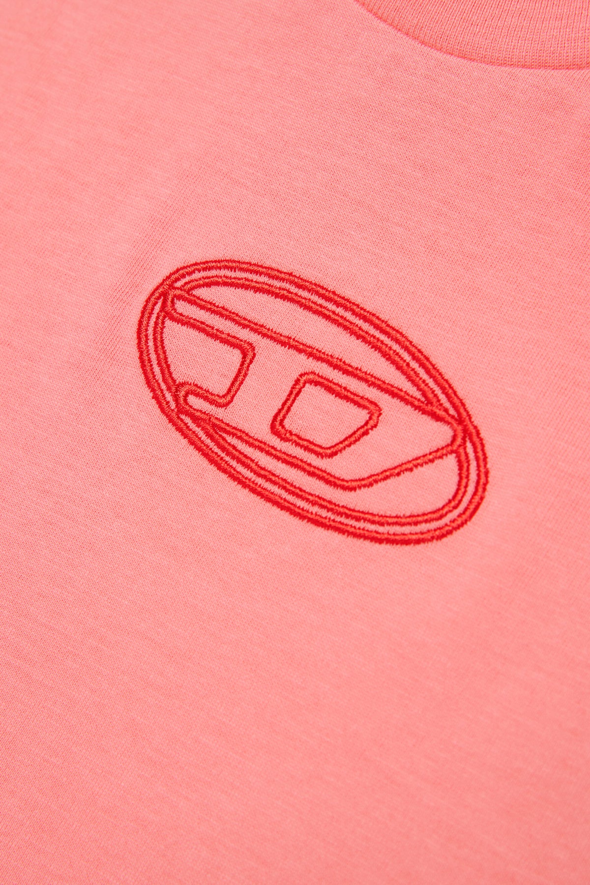 Boxy jersey T-shirt branded with Oval D logo