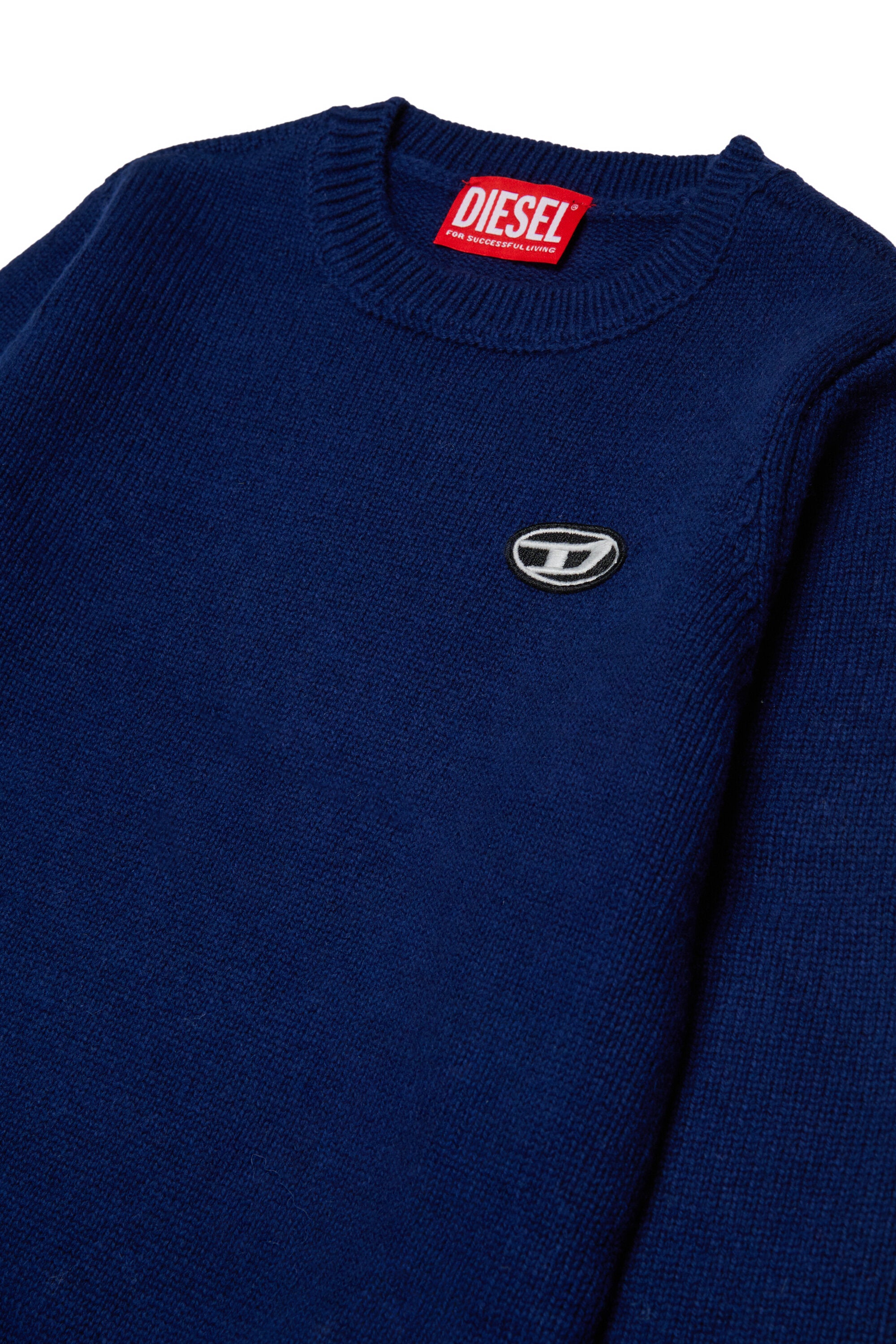 ウール＆カシミア混紡パッチ付きセーター