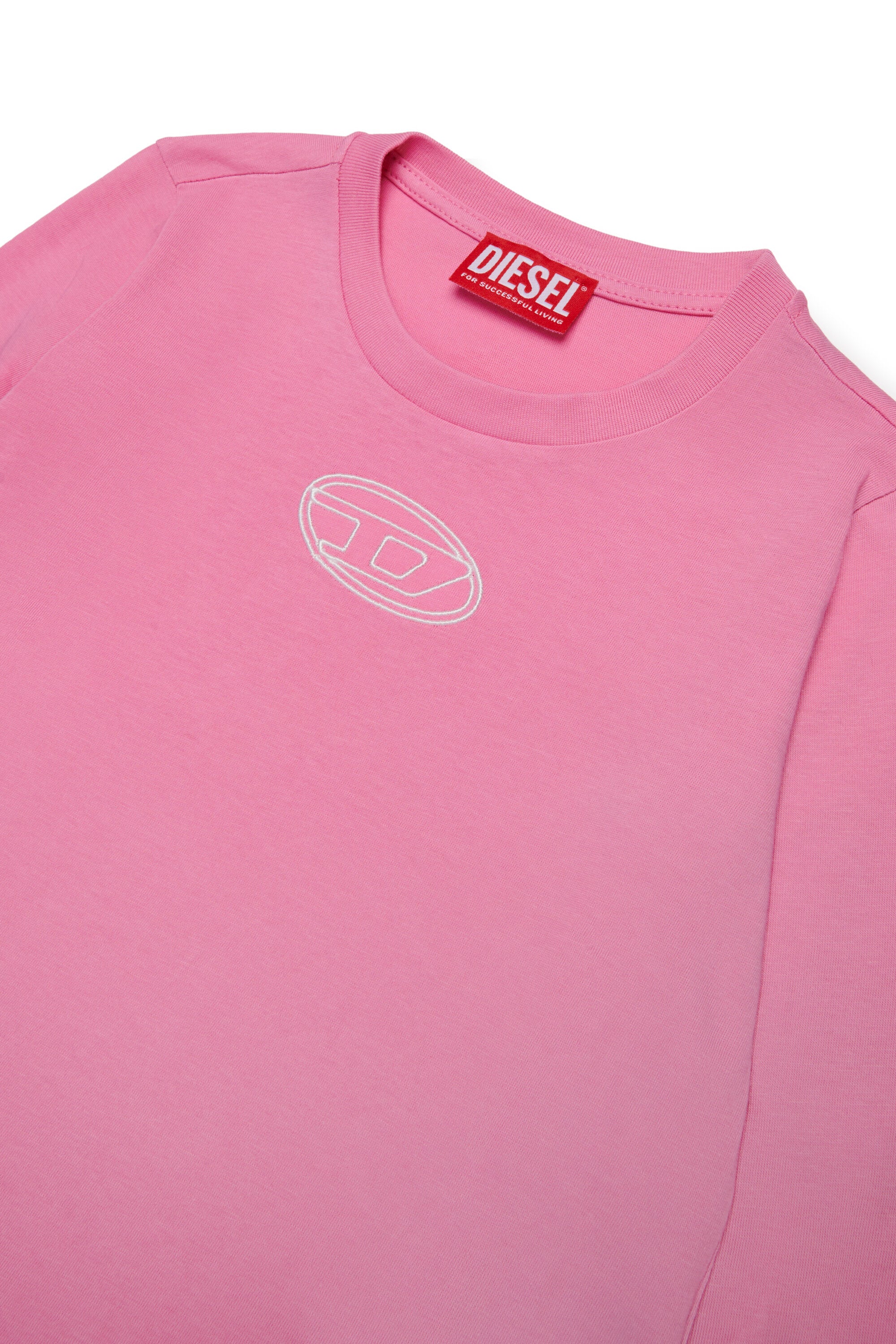 オーバルDロゴ入り長袖ジャージー素材Tシャツ