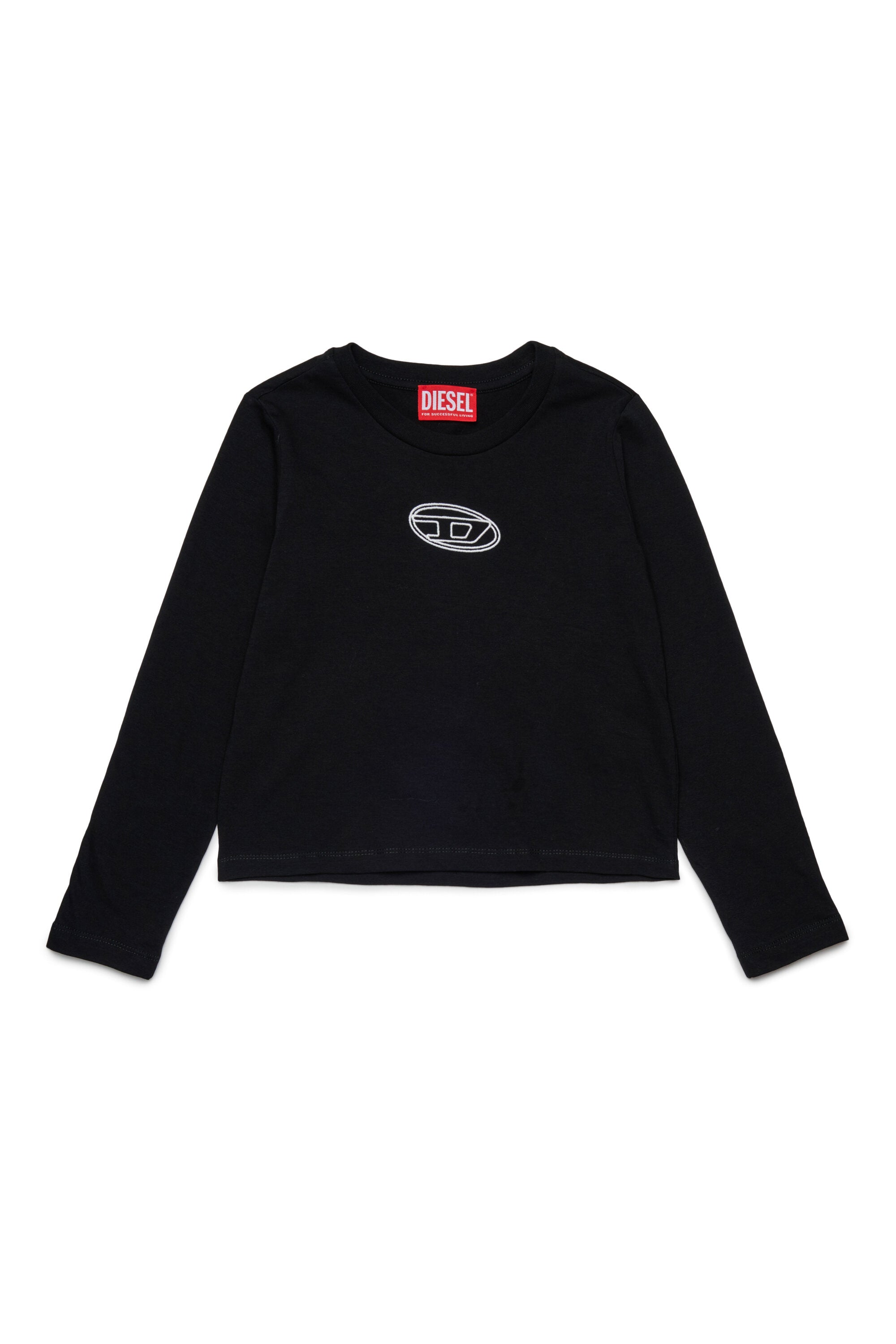 Long sleeves jersey T-shirt branded with Oval D logo