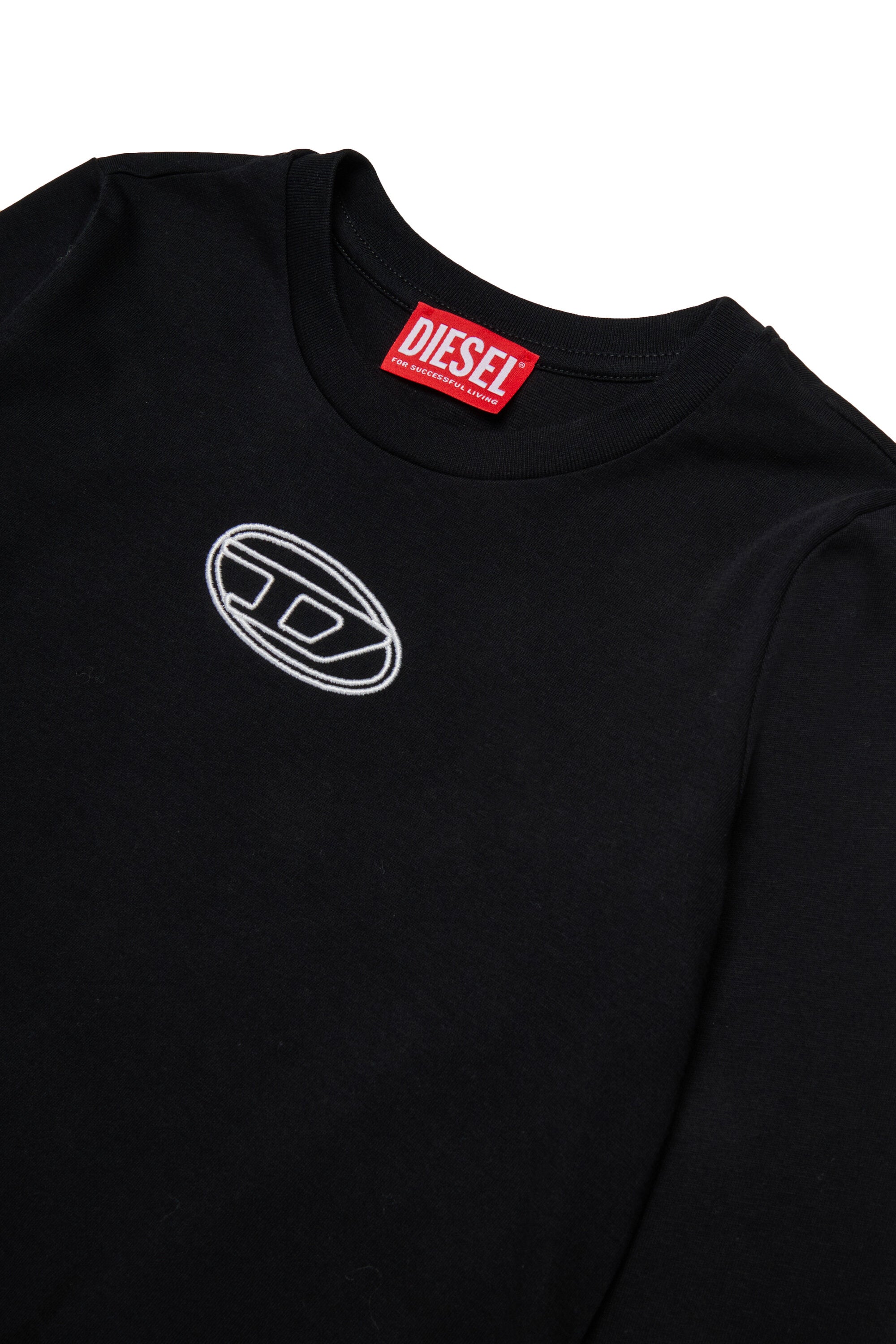 オーバルDロゴ入り長袖ジャージー素材Tシャツ