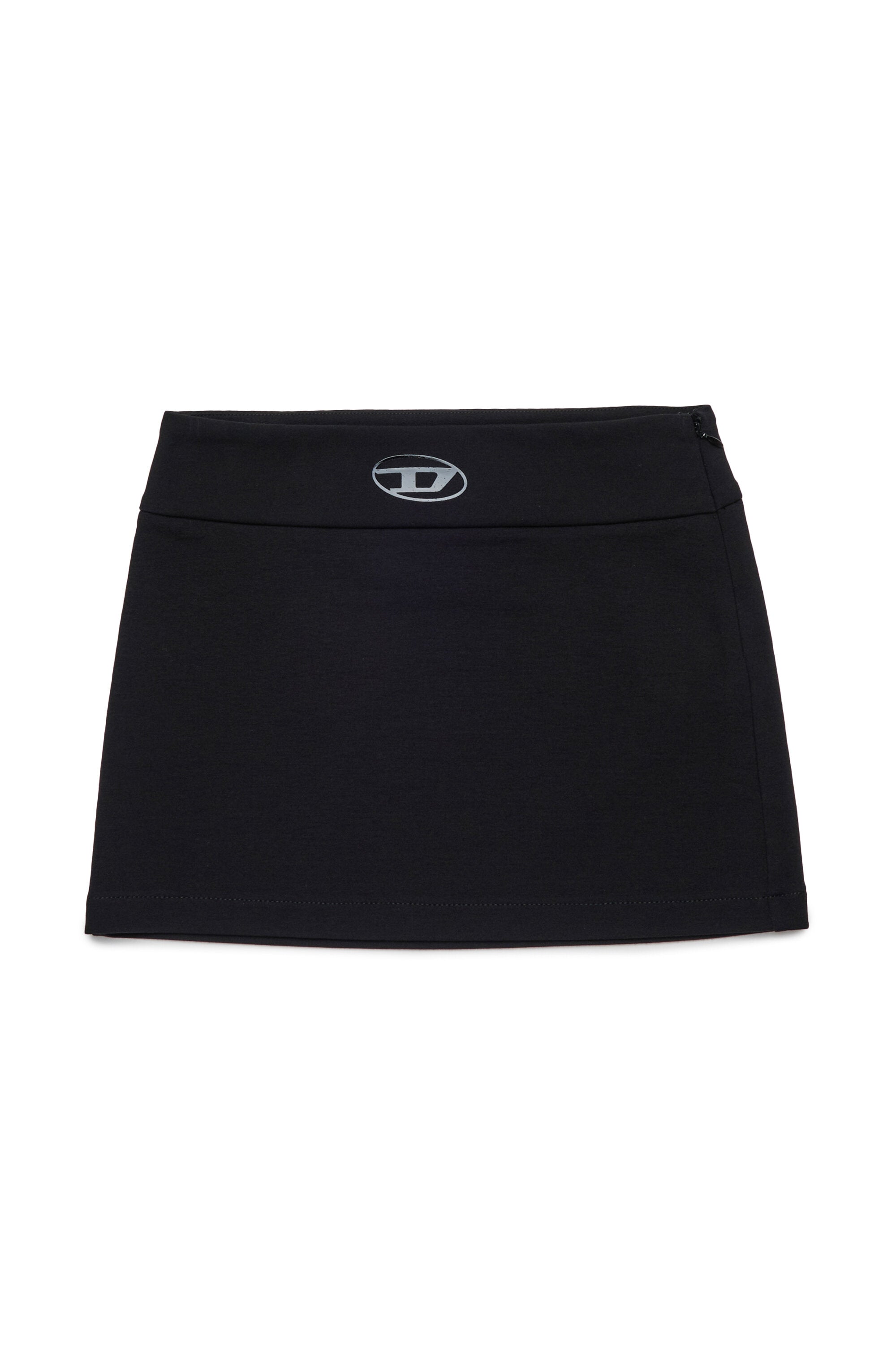 Punto Milano mini skirt branded with Oval D logo
