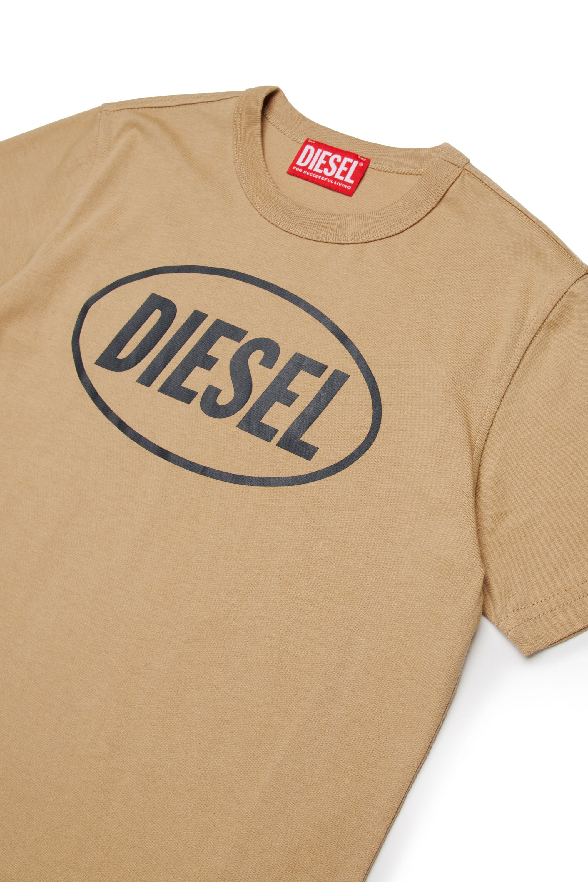 コットンジャージー素材、Oval Dieselロゴ入りTシャツ